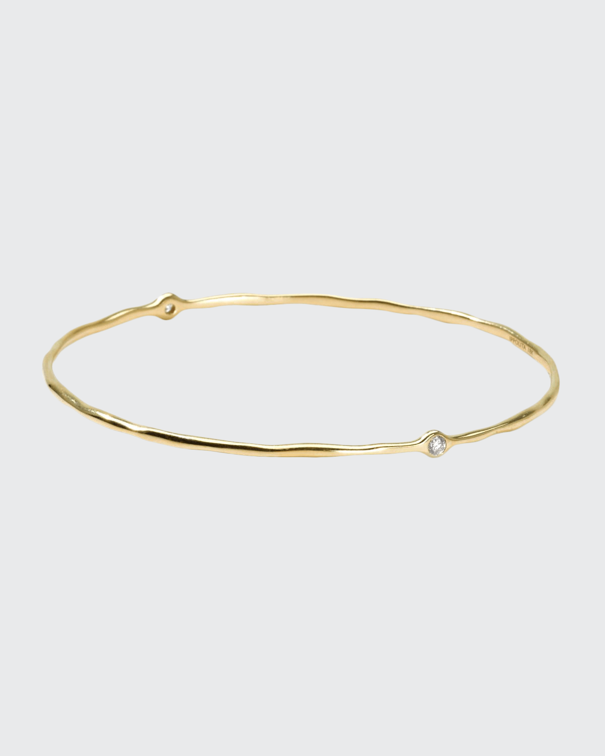 Ippolita 18k Gold Stardust Superstar 2-diamond Bangle In Yellow Gold