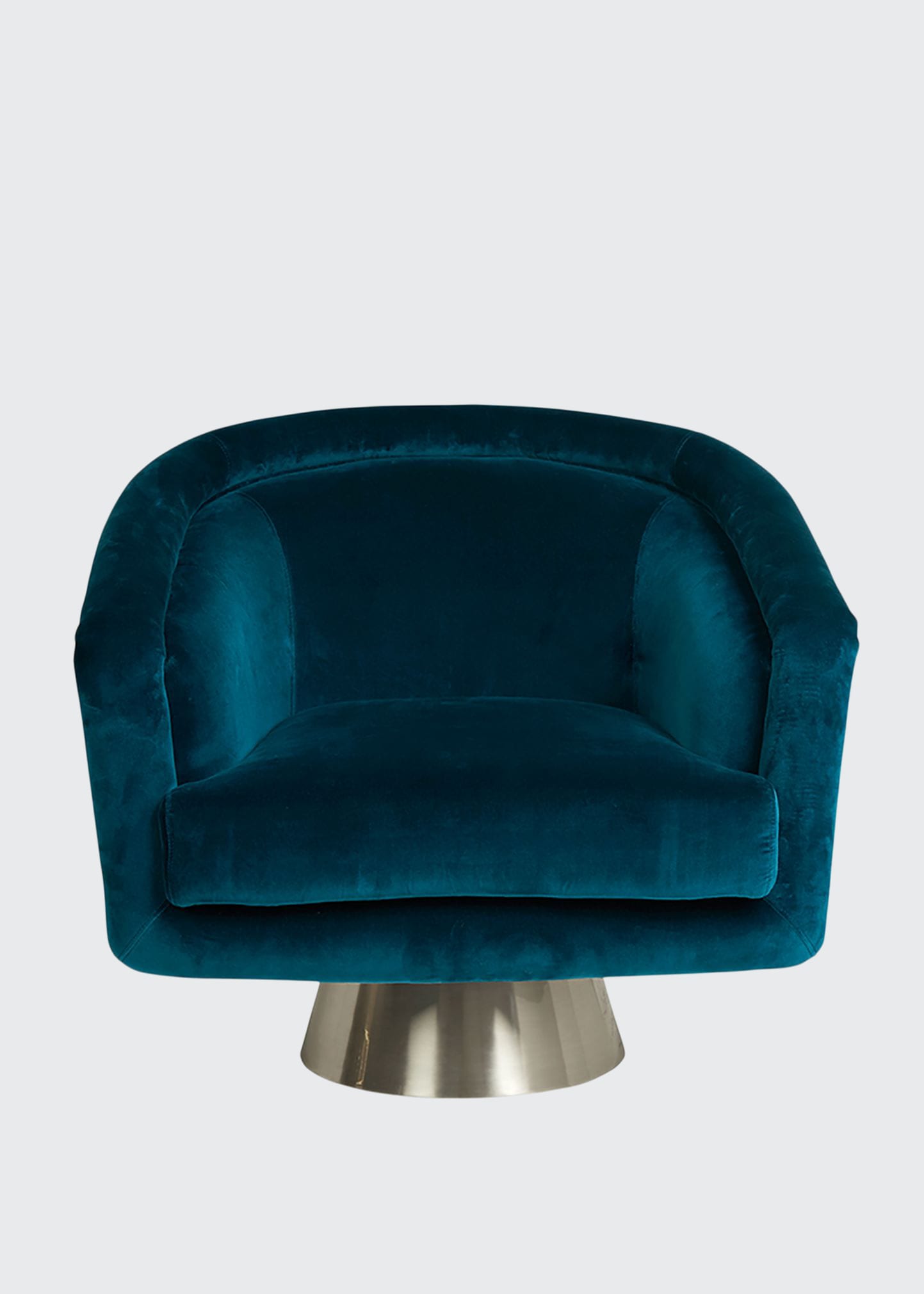 Jonathan Adler Bacharach Swivel Chair In Medium Blue