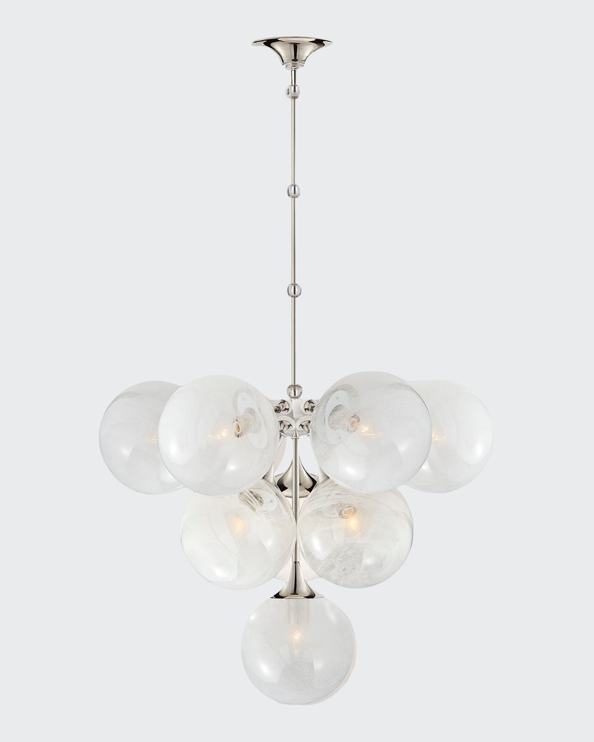 Aerin Cristol Tiered Pendant Light In Silver