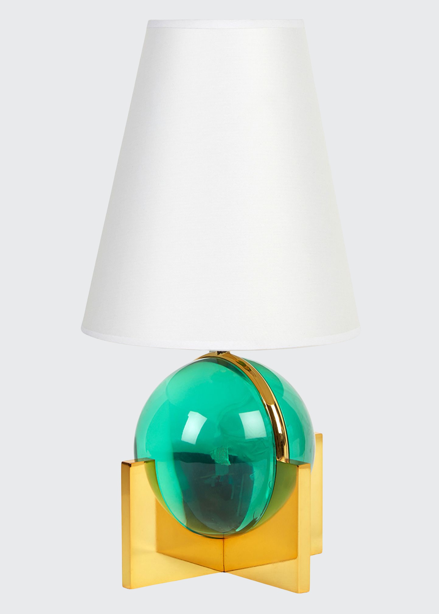 Shop Jonathan Adler Globo Vanity Lamp In Green