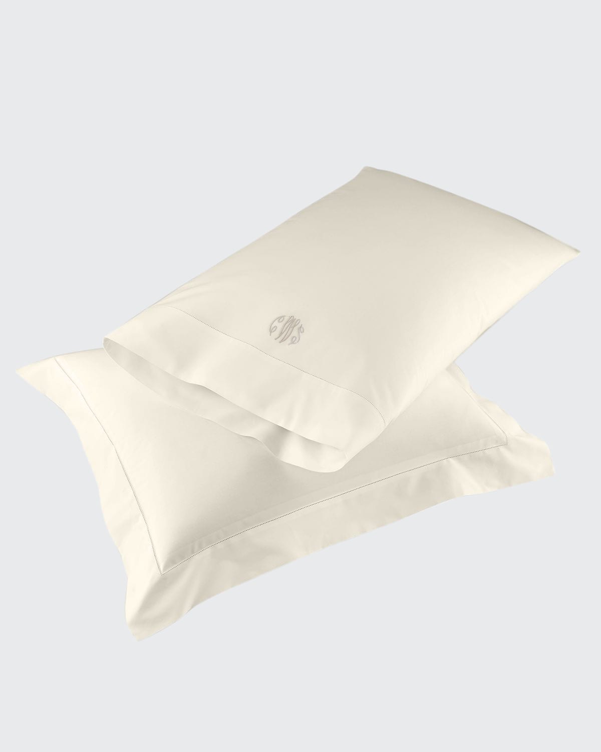 Matouk Positano Hemstitch Wrinkle Free King Pillowcase, Pair