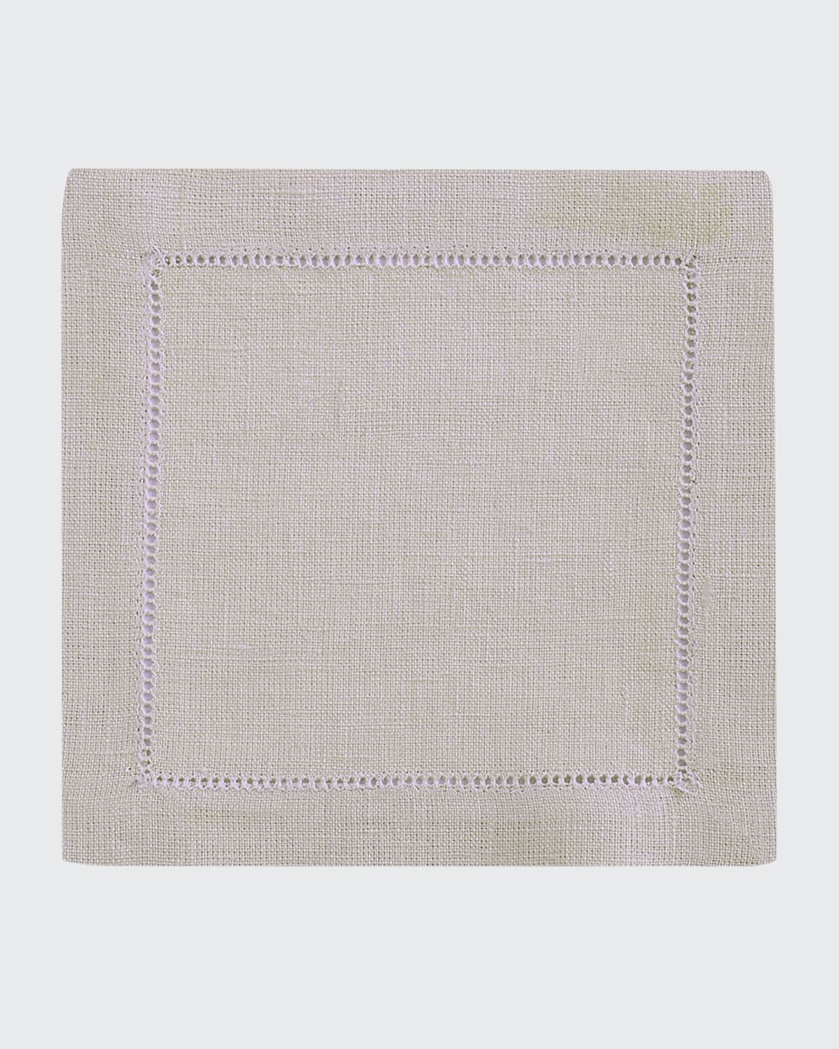 Sferra Hemstitch Cocktail Napkins, Set Of 6 In Gray