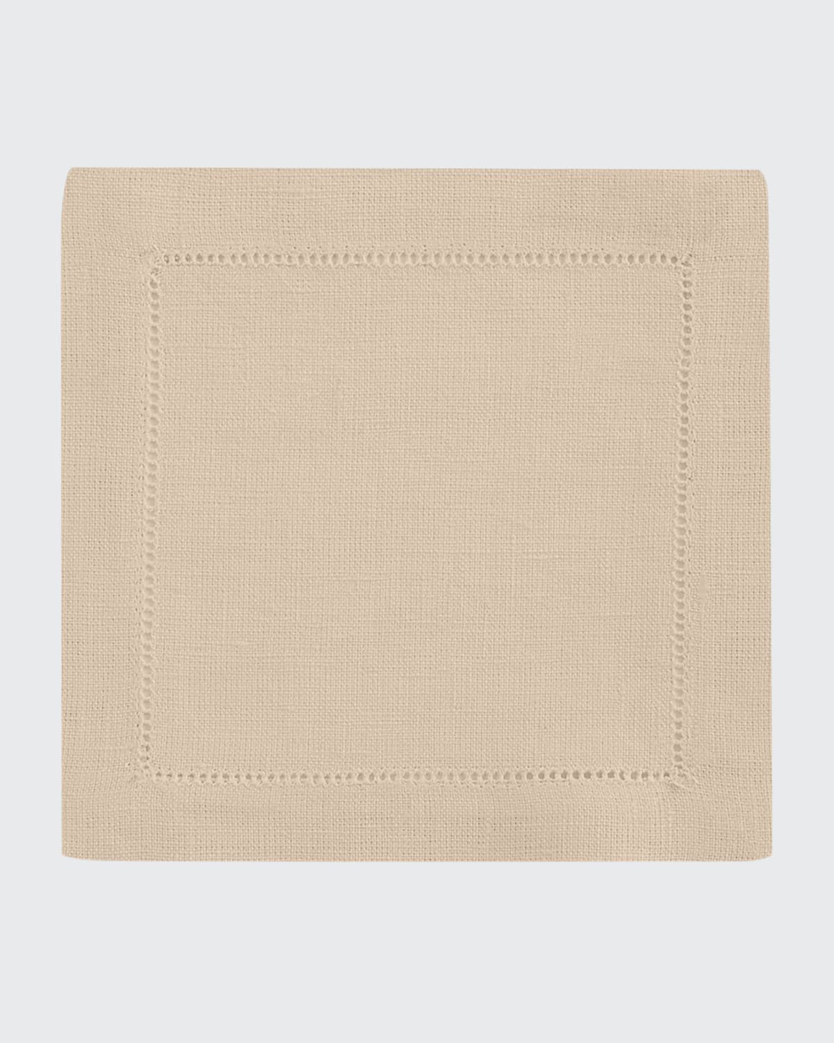 Sferra Hemstitch Cocktail Napkins, Set Of 6 In Natural