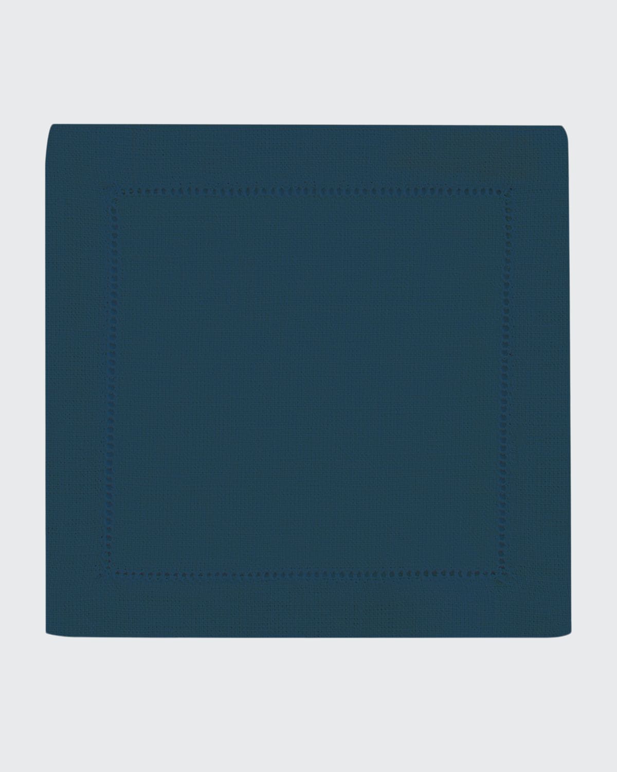 Sferra Hemstitch Cocktail Napkins, Set Of 6 In Navy