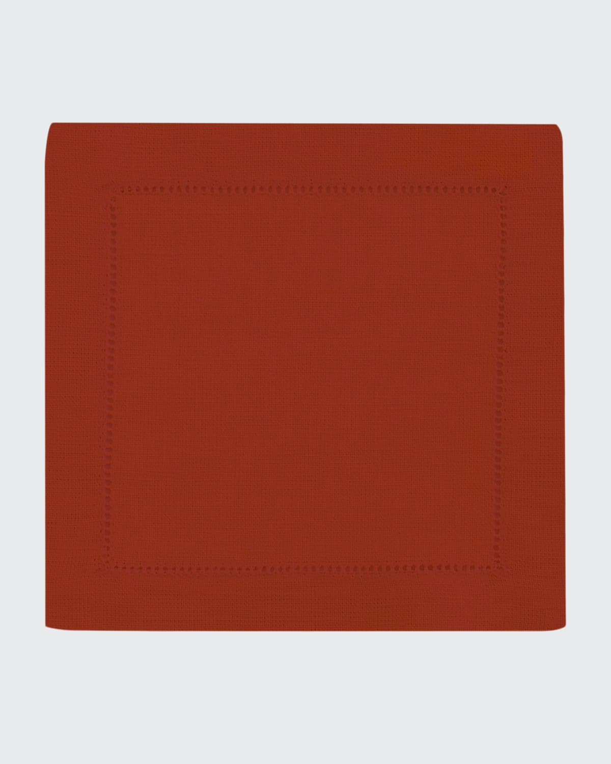 Sferra Hemstitch Cocktail Napkins, Set Of 6 In Cinnabar