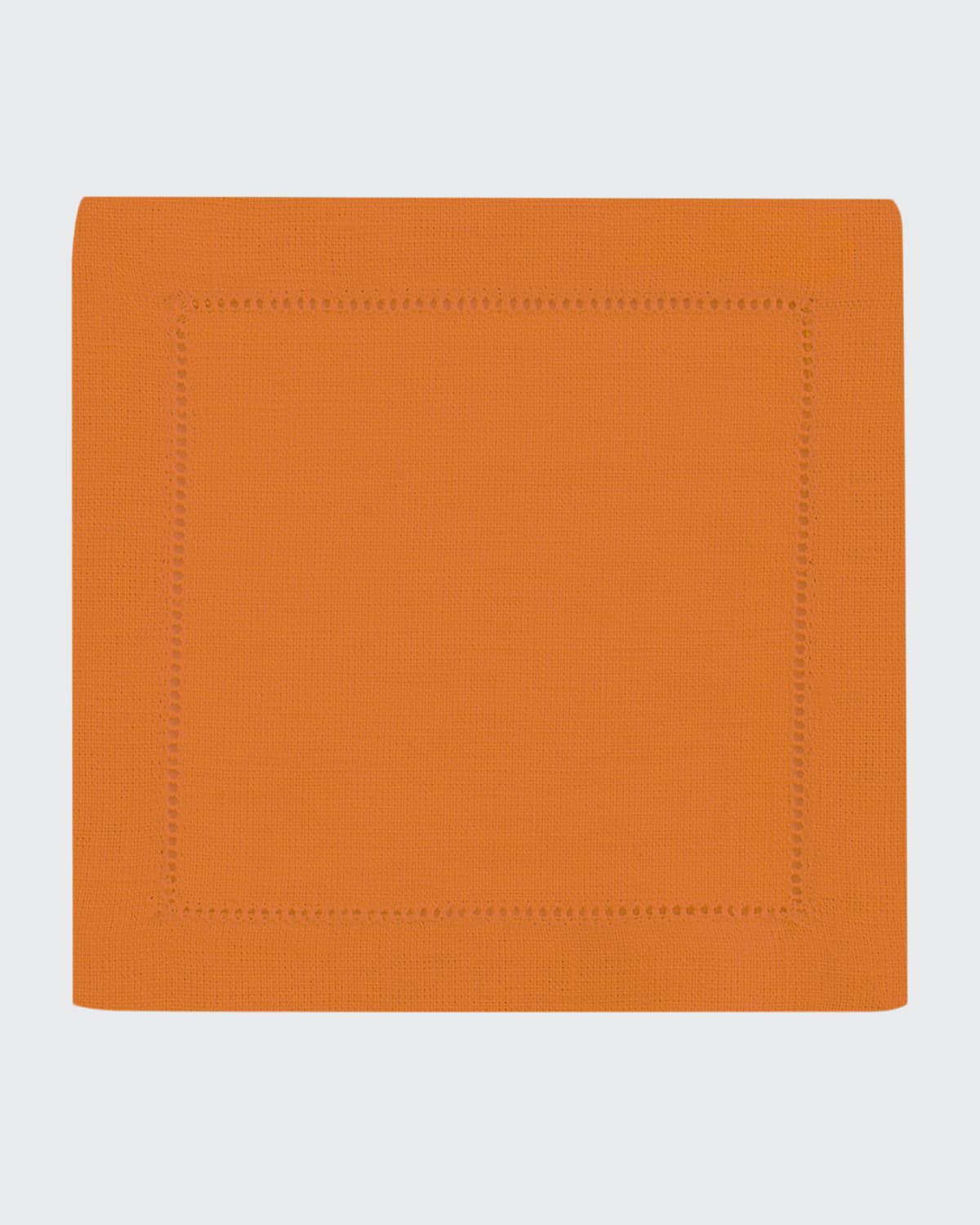 Sferra Hemstitch Cocktail Napkins, Set Of 6 In Tangerine