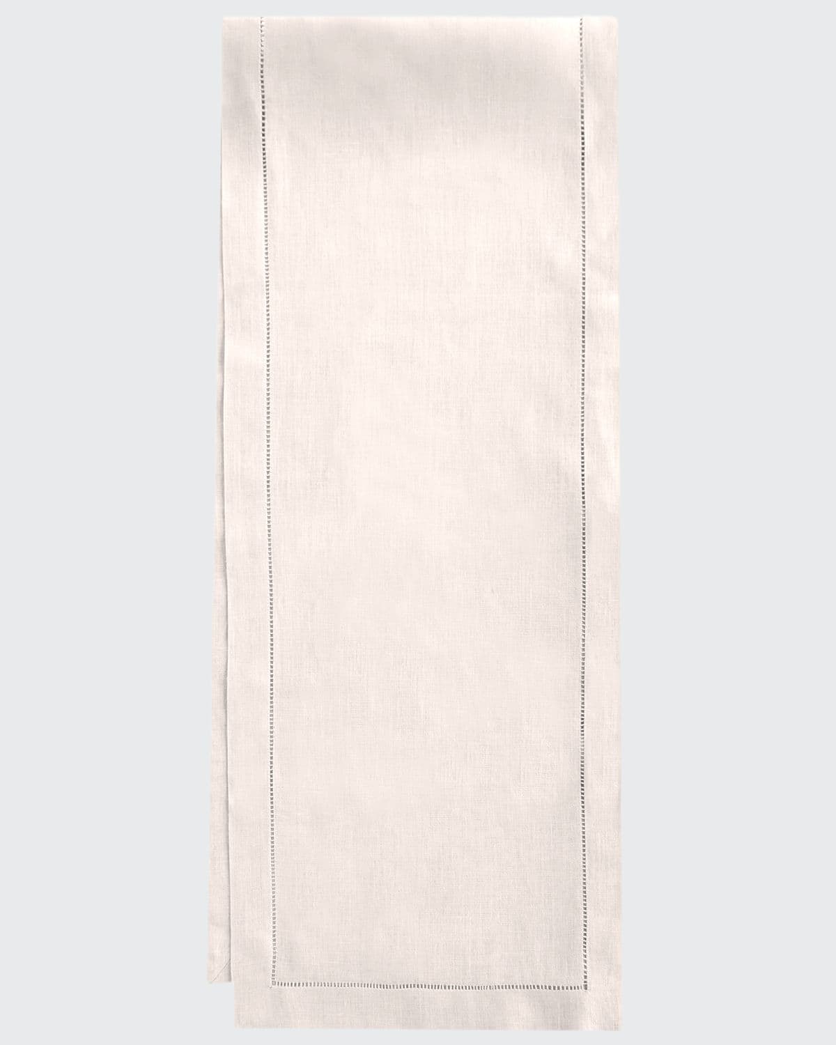 Sferra Hemstitch Table Runner, 15" X 72" In Petal