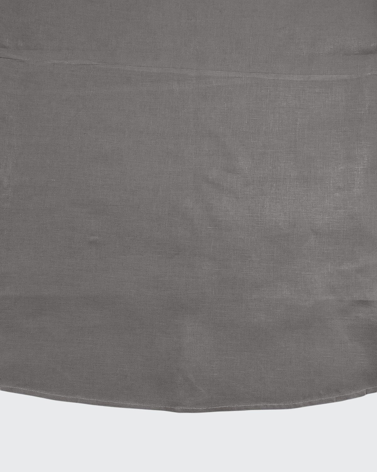 Sferra Hemstitch Round Tablecloth, 90"dia. In Grey