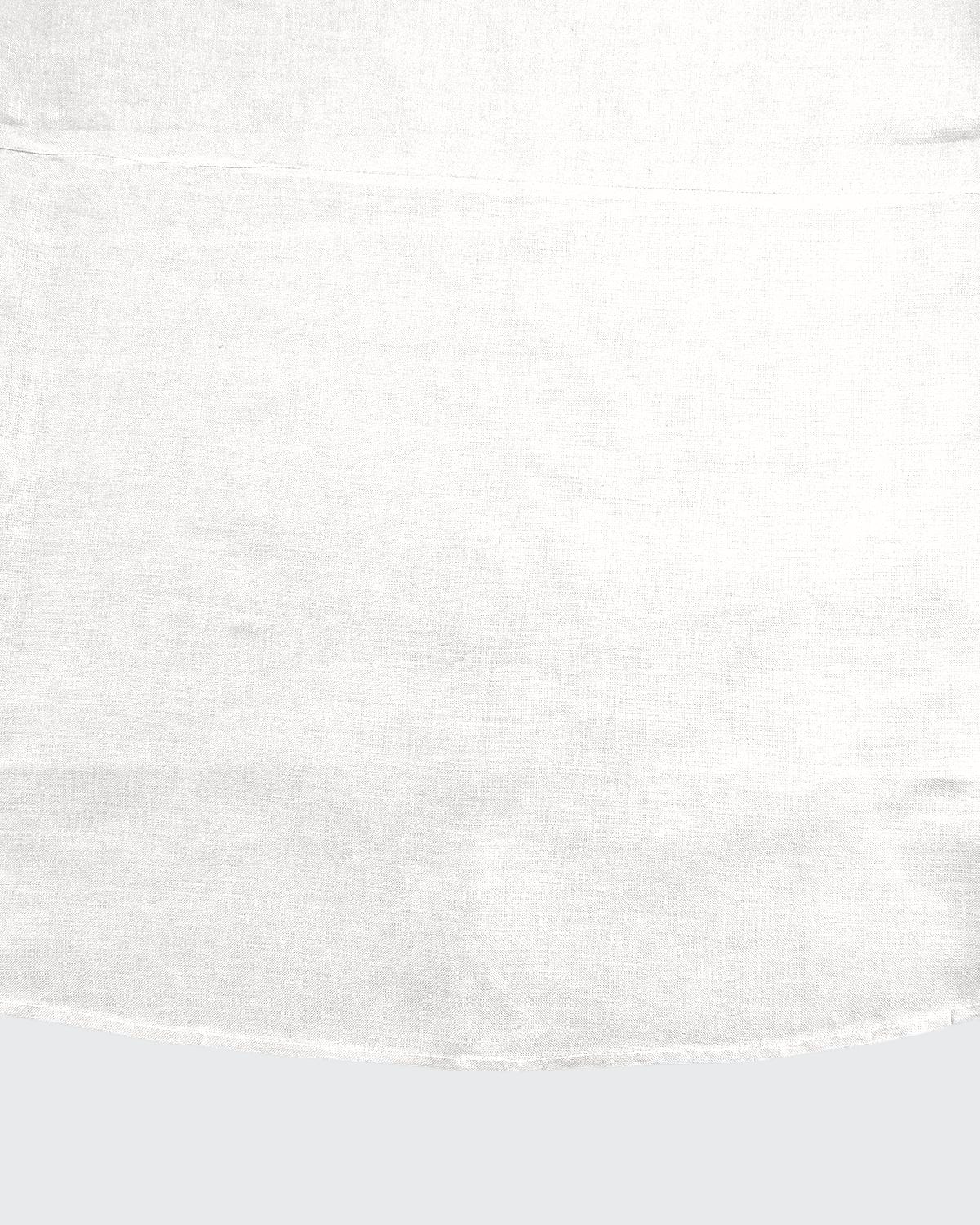Sferra Hemstitch Round Tablecloth, 90"dia. In White