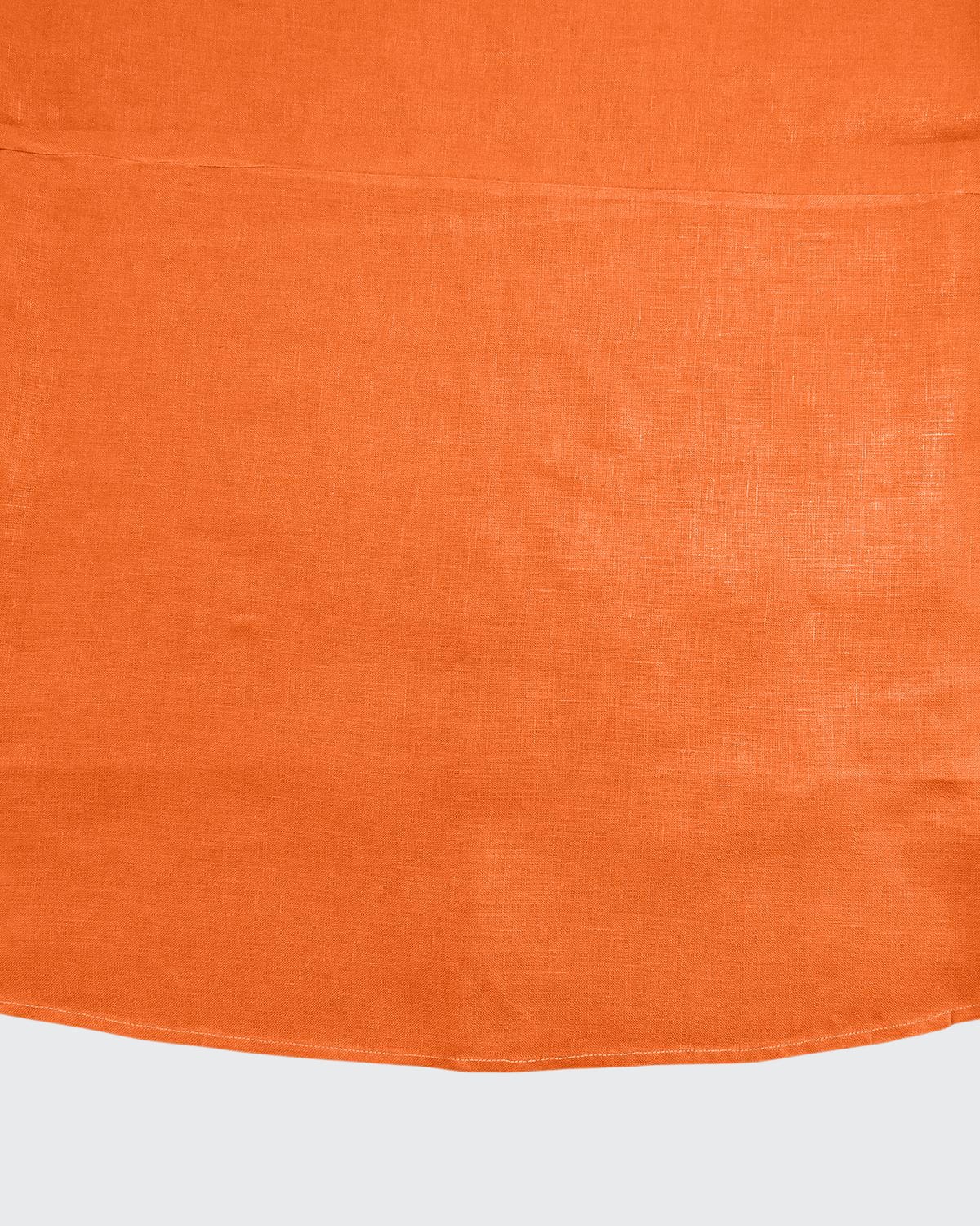 Sferra Hemstitch Round Tablecloth, 90"dia. In Tangerine