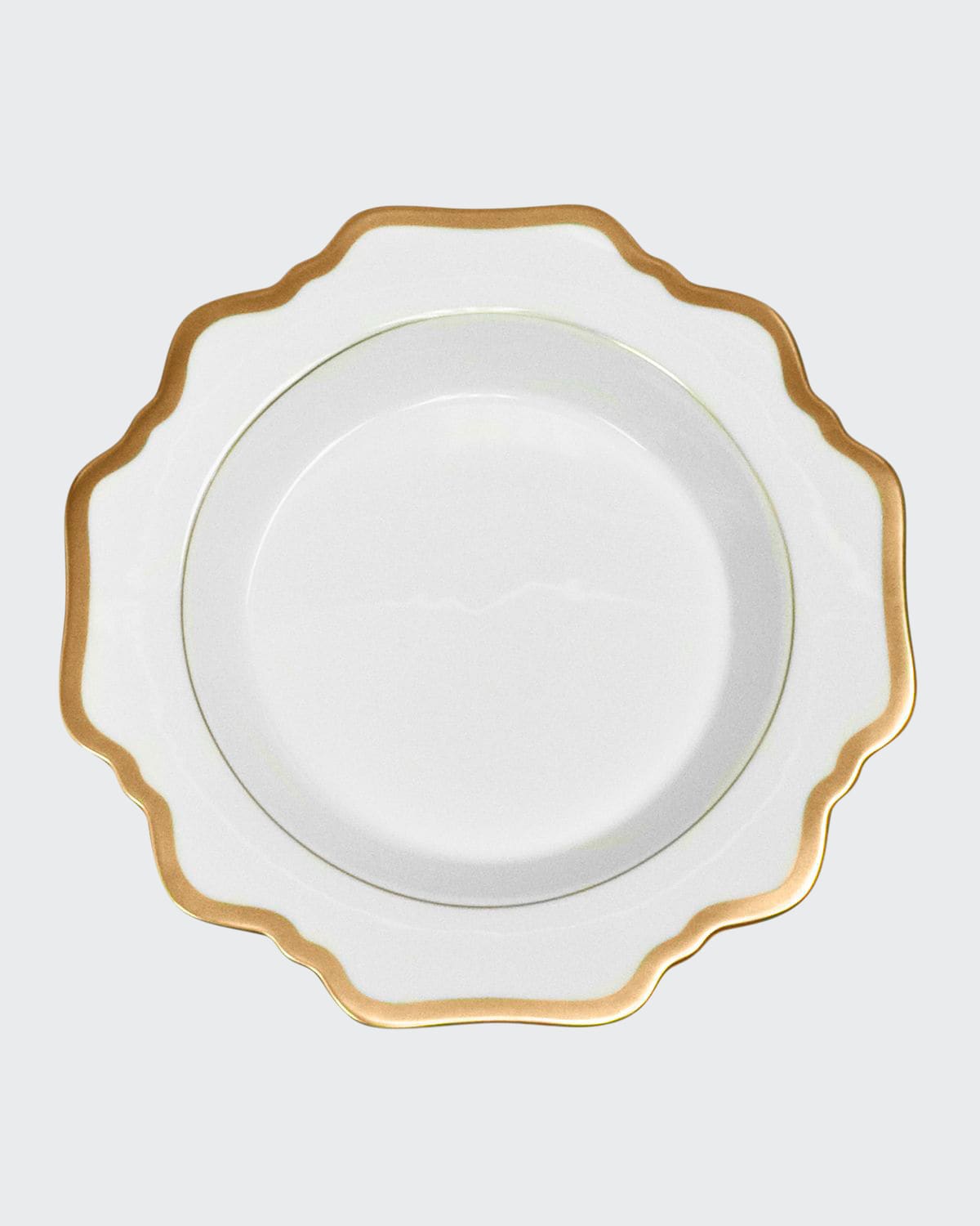 Anna Weatherley Antiqued White Soup Plate In Antique White