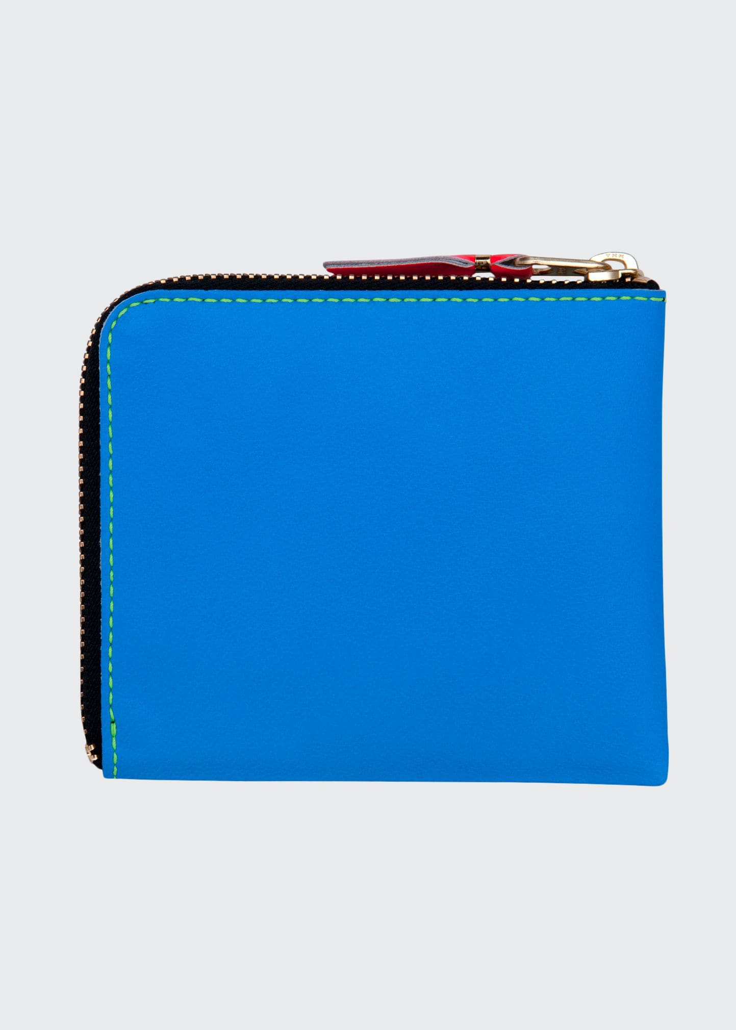Men's Super Fluo Leather Zip Wallet