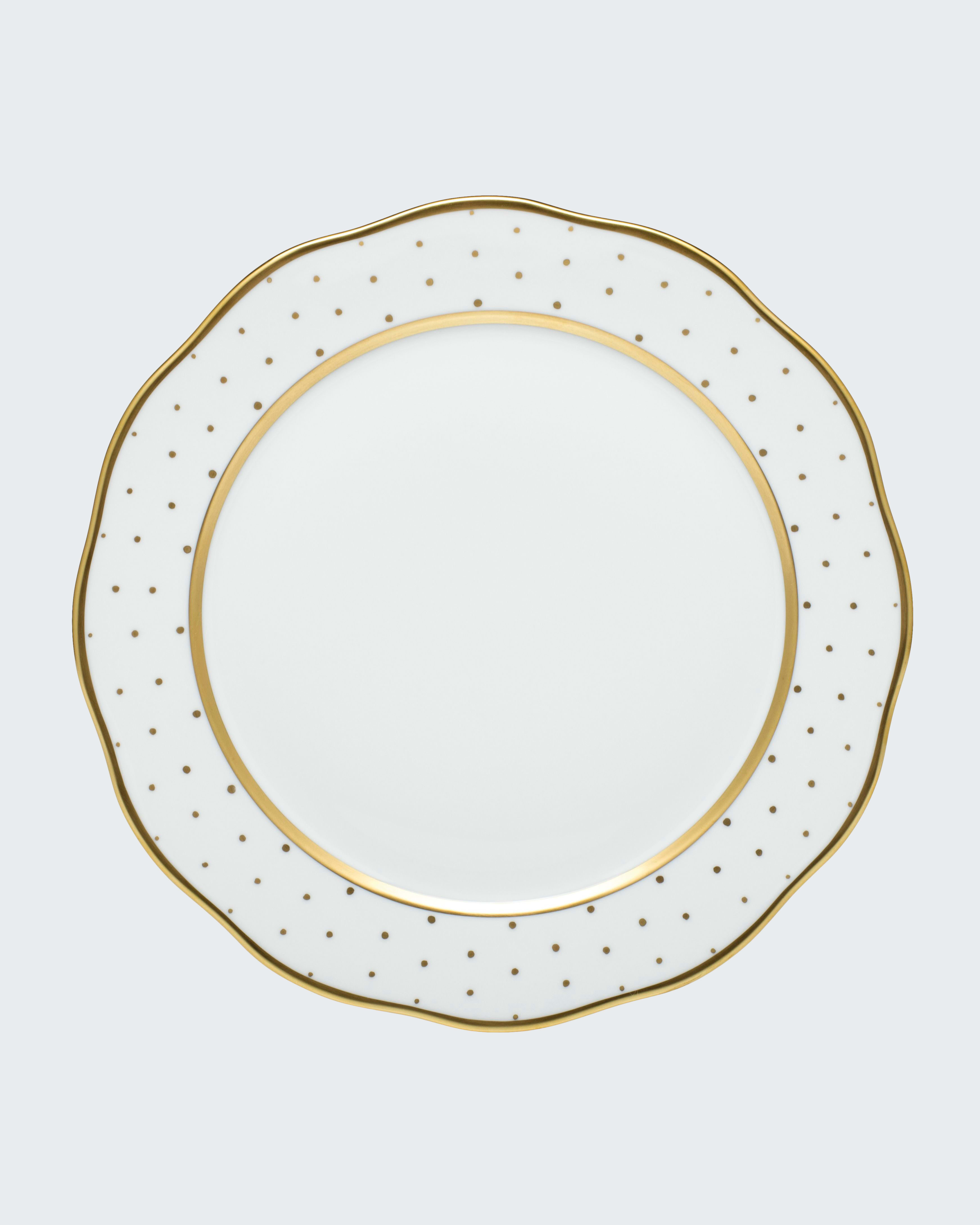 Herend Connect The Dots Charger Plate In White/gold