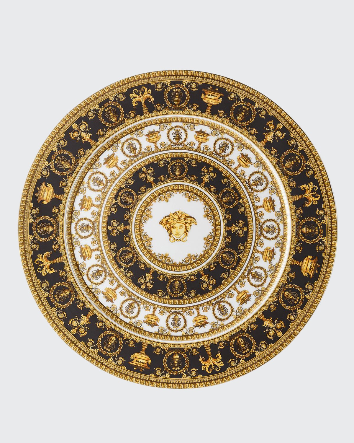 Shop Versace I Love Baroque Service Plate In Black/gold