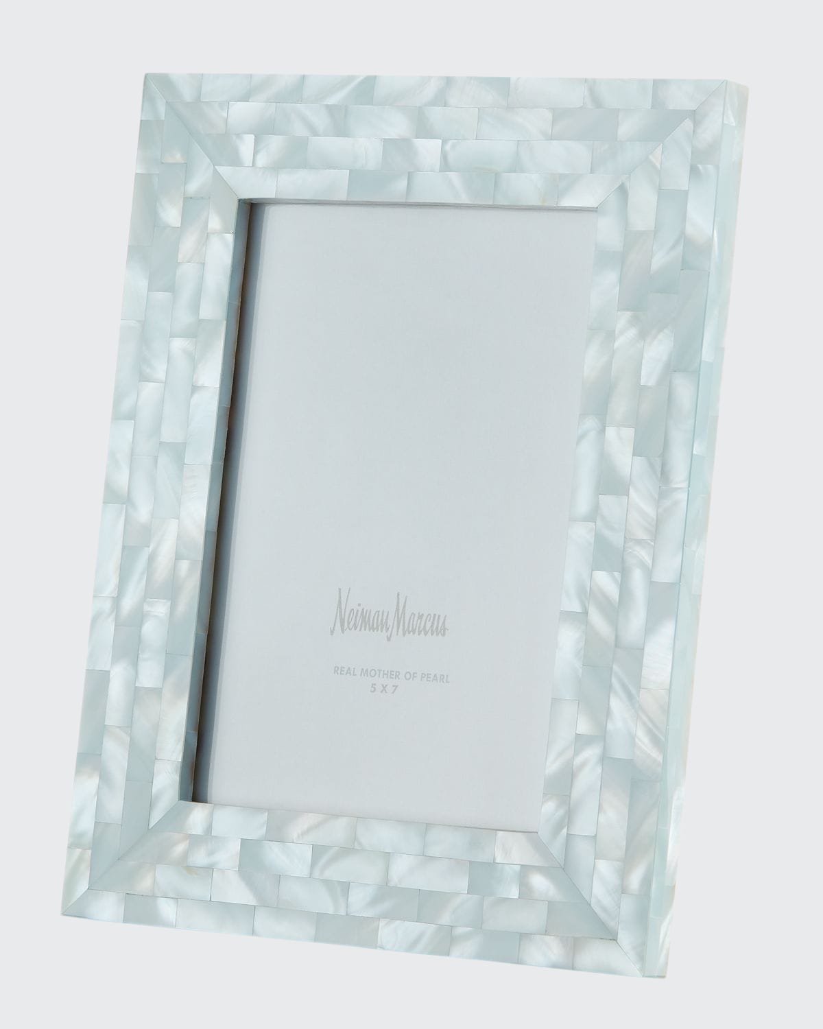The Jws Collections Mother-of-pearl Picture Frame, Blue, 5" X 7" In Blue