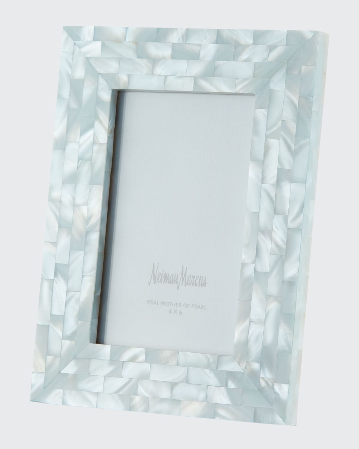 The Jws Collections Mother-of-pearl Picture Frame, Blue, 4" X 6" In Blue