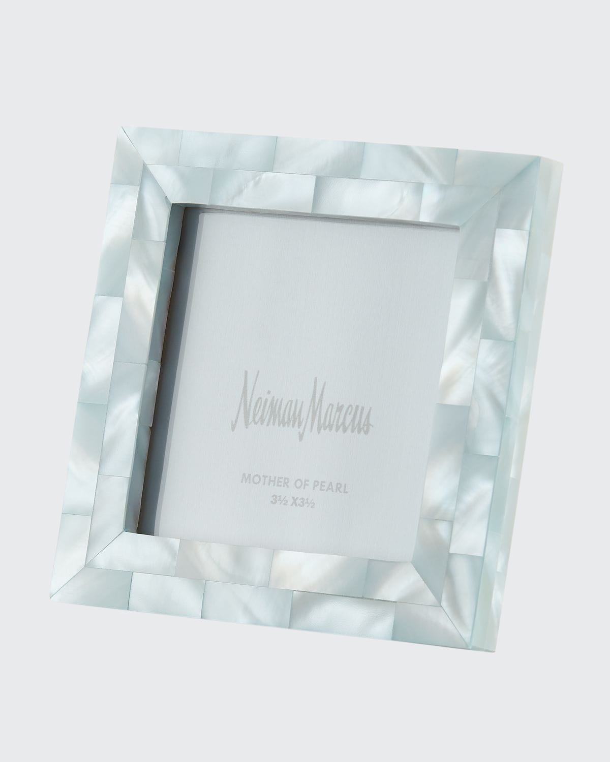 The Jws Collections Mother-of-pearl Picture Frame, Blue, 3.5" X 3.5" In Blue