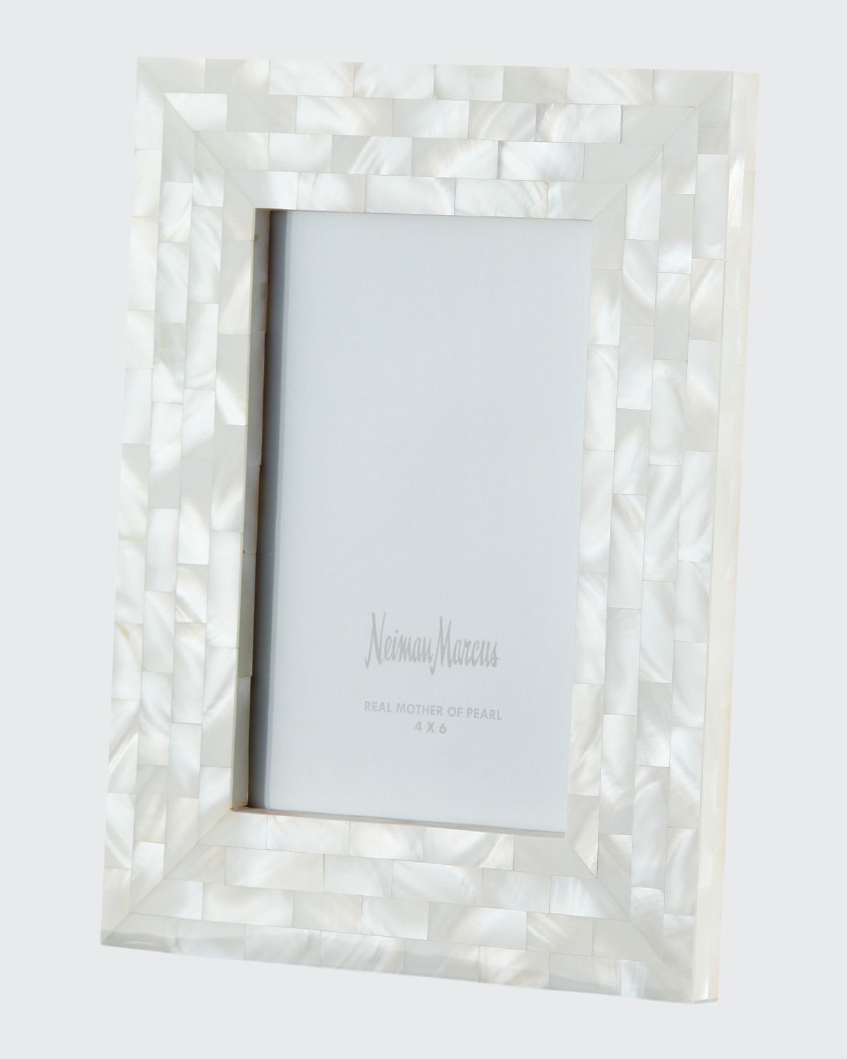 The Jws Collections Mother-of-pearl Picture Frame, White, 4" X 6" In White