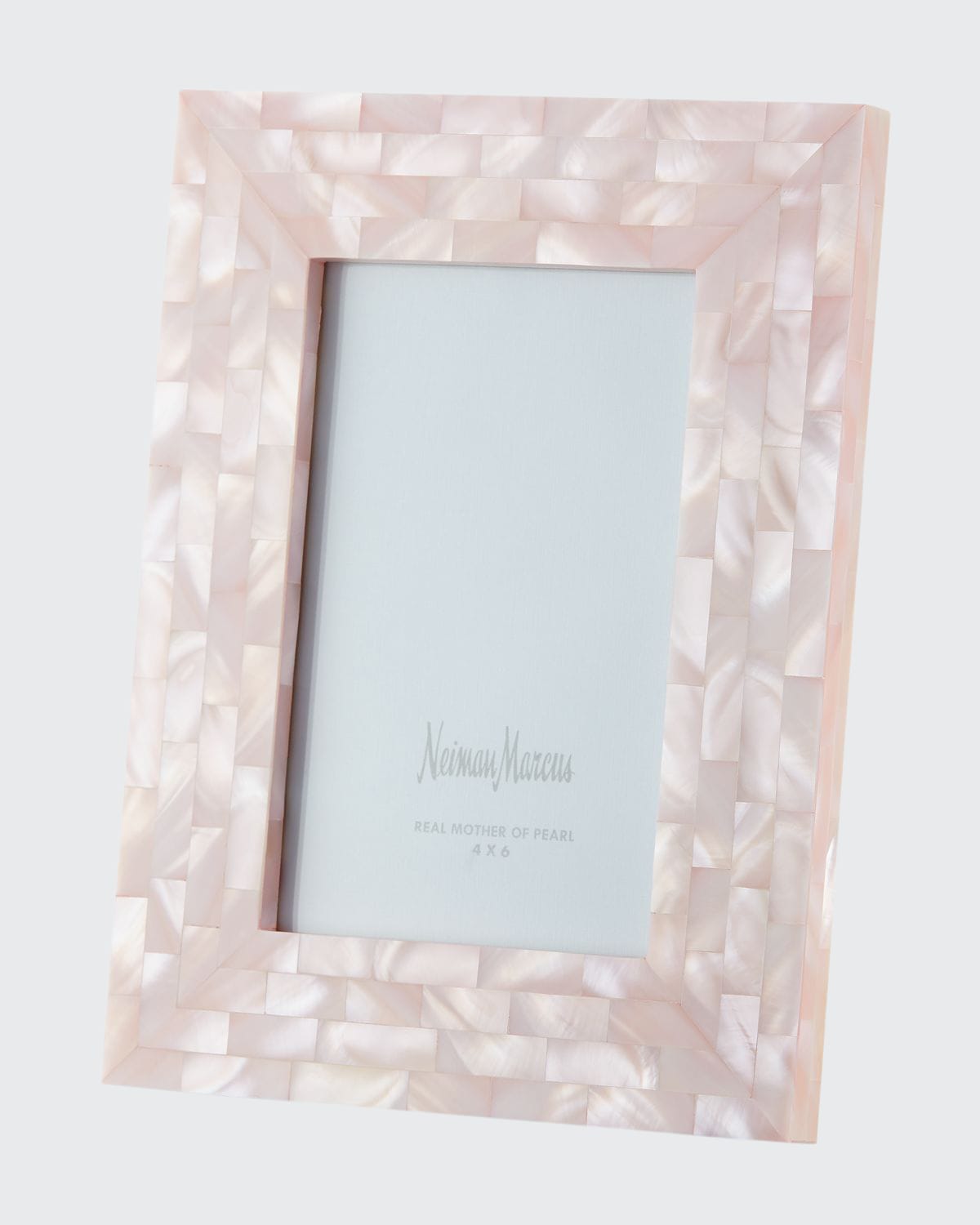 The Jws Collections Mother-of-pearl Picture Frame, Pink, 4" X 6" In Pink