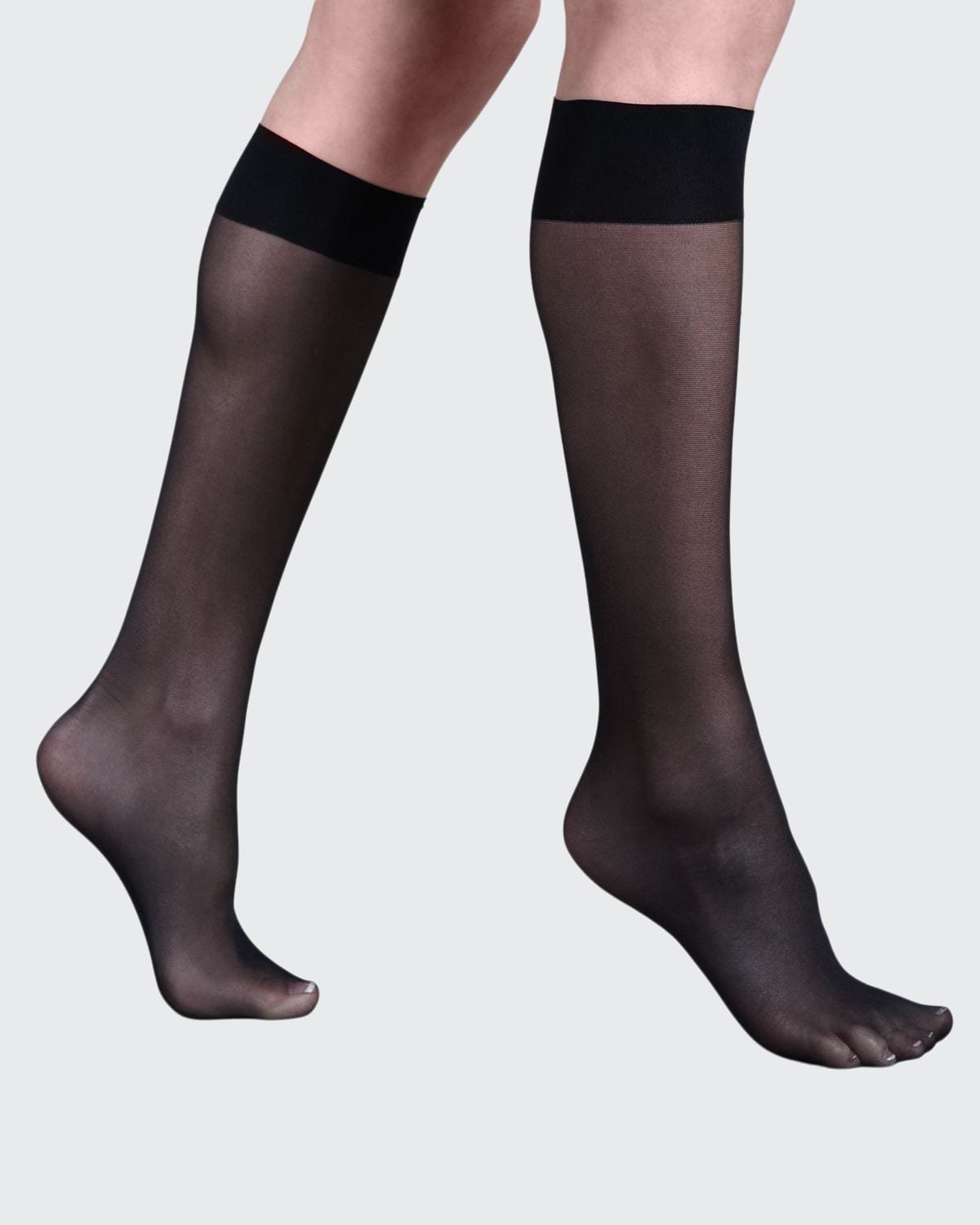 Wolford Womens Black Individual 10 Stretch-woven Knee-highs In Black