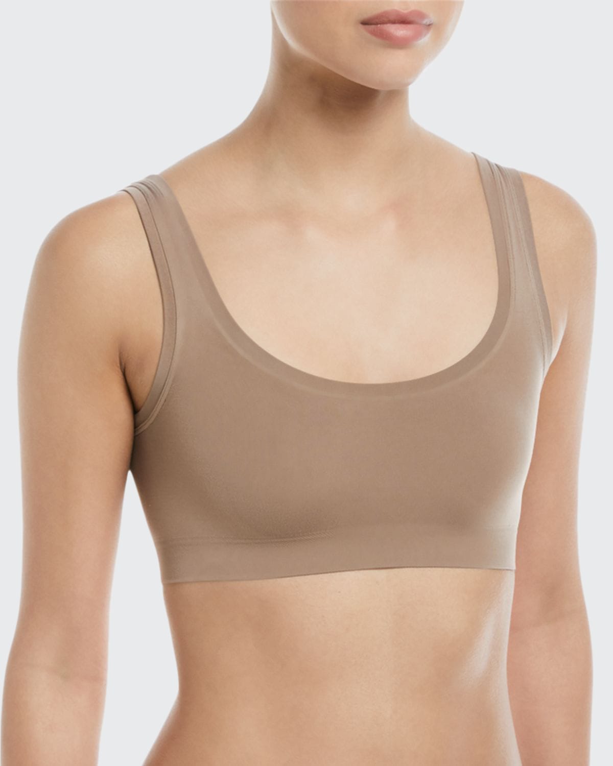 Shop Hanro Touch Feeling Crop Top In Soft Cyan