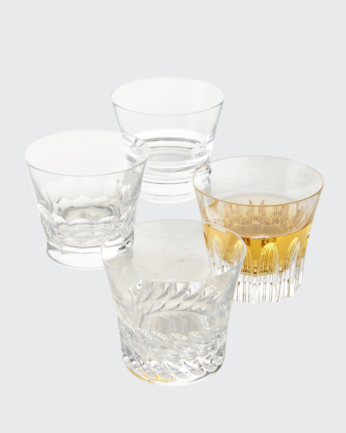 Baccarat Dallas Assorted Double Old-fashioned Glasses, Set Of 4 In Clear