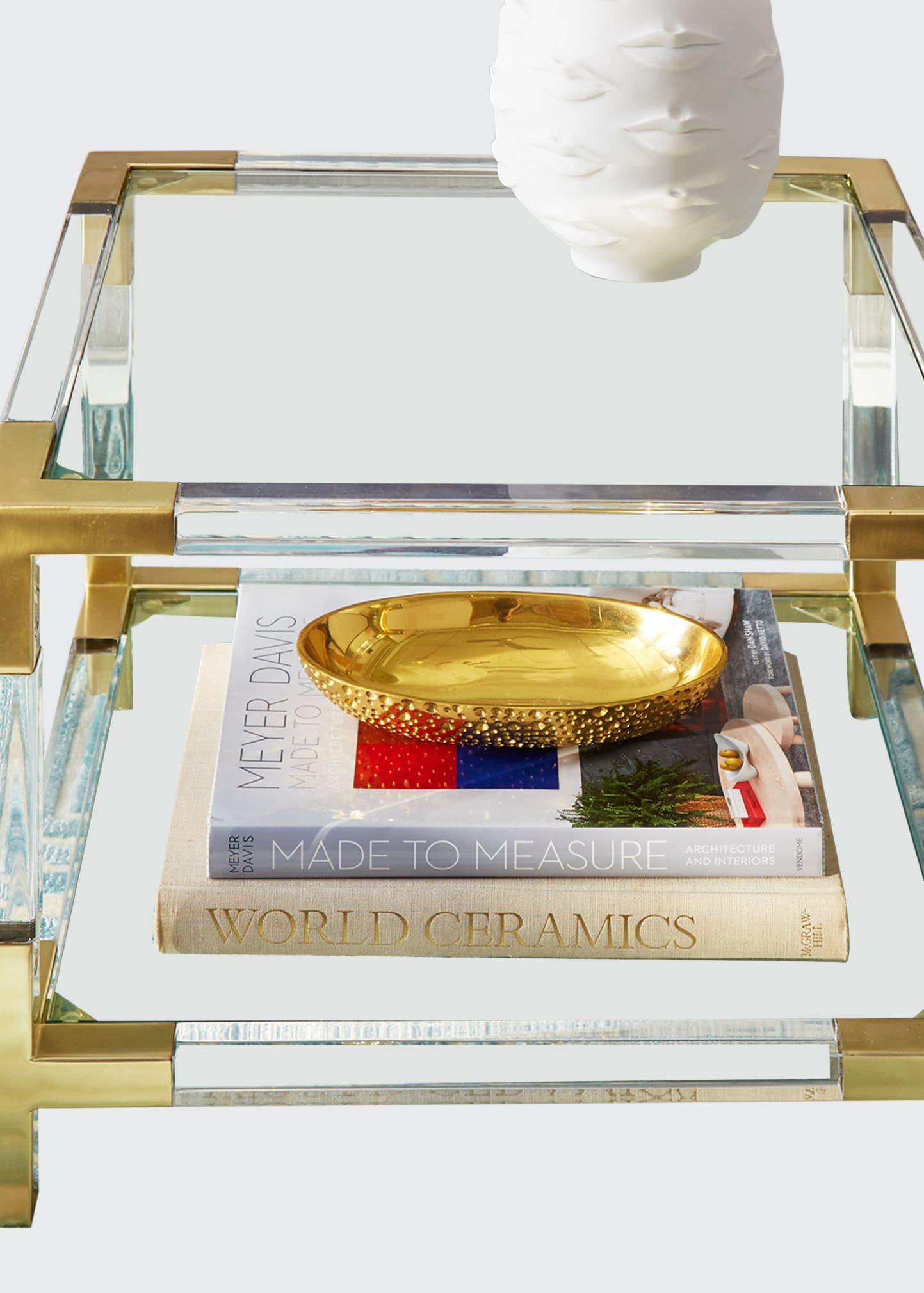 Jonathan Adler Jacques 2-tier Accent Table In Gold