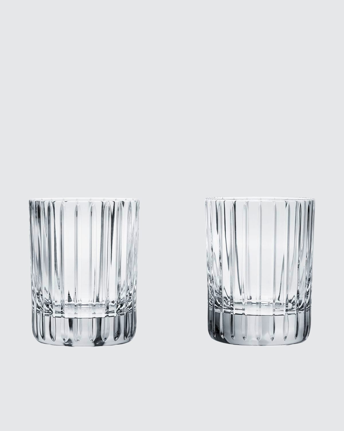 Baccarat Harmonie Crystal Triple Old Fashion Tumblers, Set Of 2 In Clear