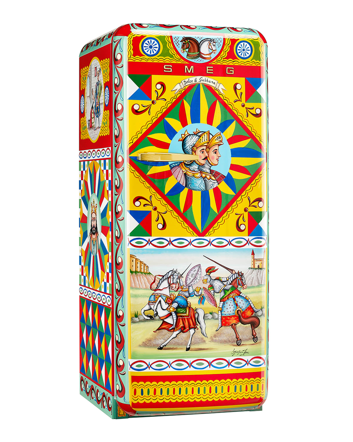 Smeg Dolce Gabbana X  Jousting Paladins Refrigerator