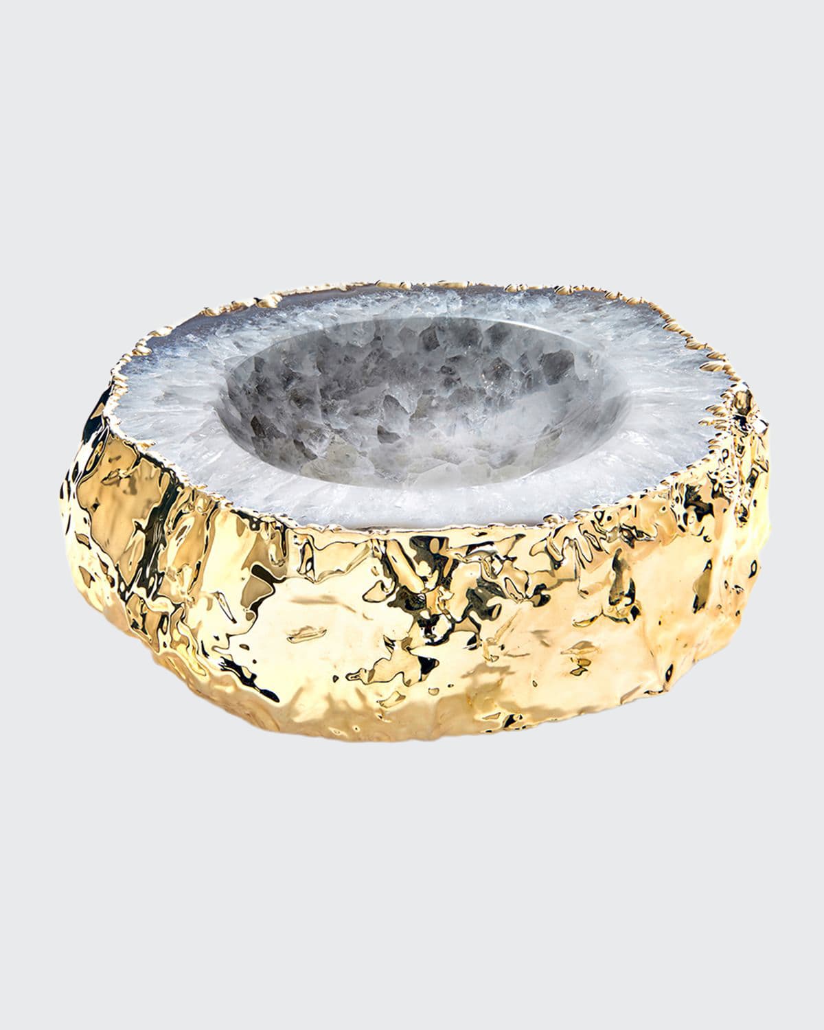 Anna New York Cascita 24k Goldplated Agate Bowl In Natural Gld
