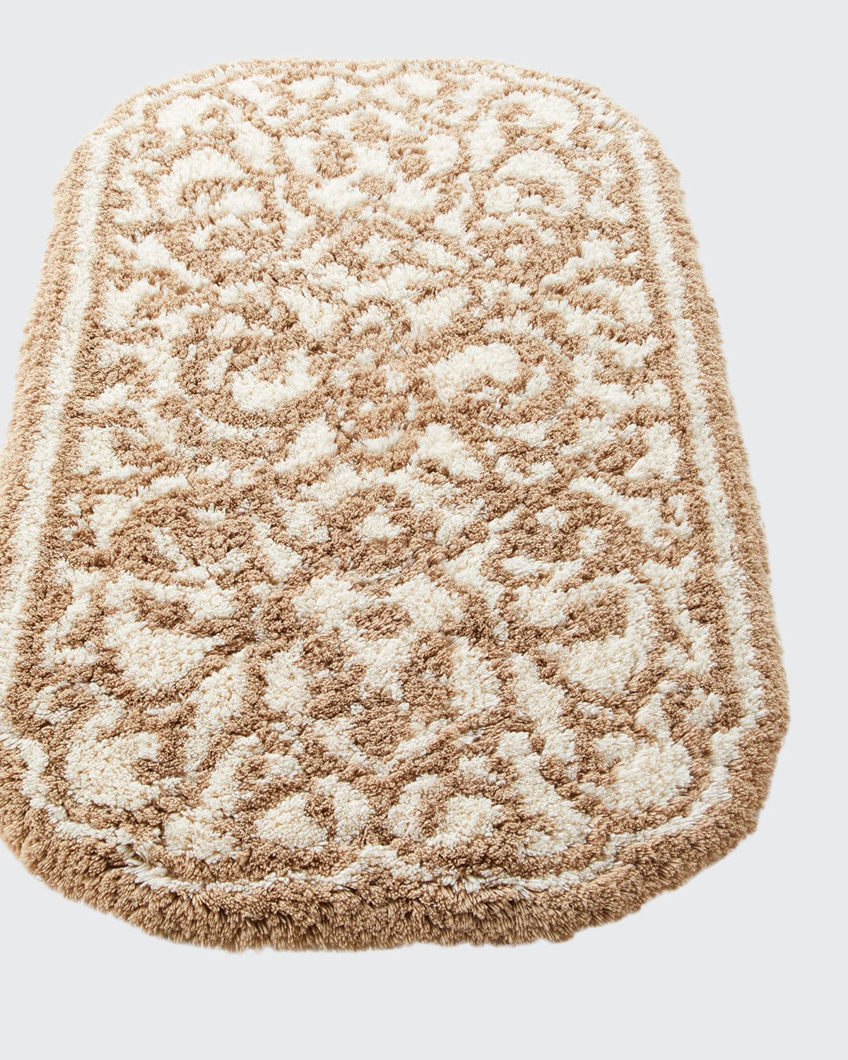 Shop Graccioza Damask Bath Rug In Multi