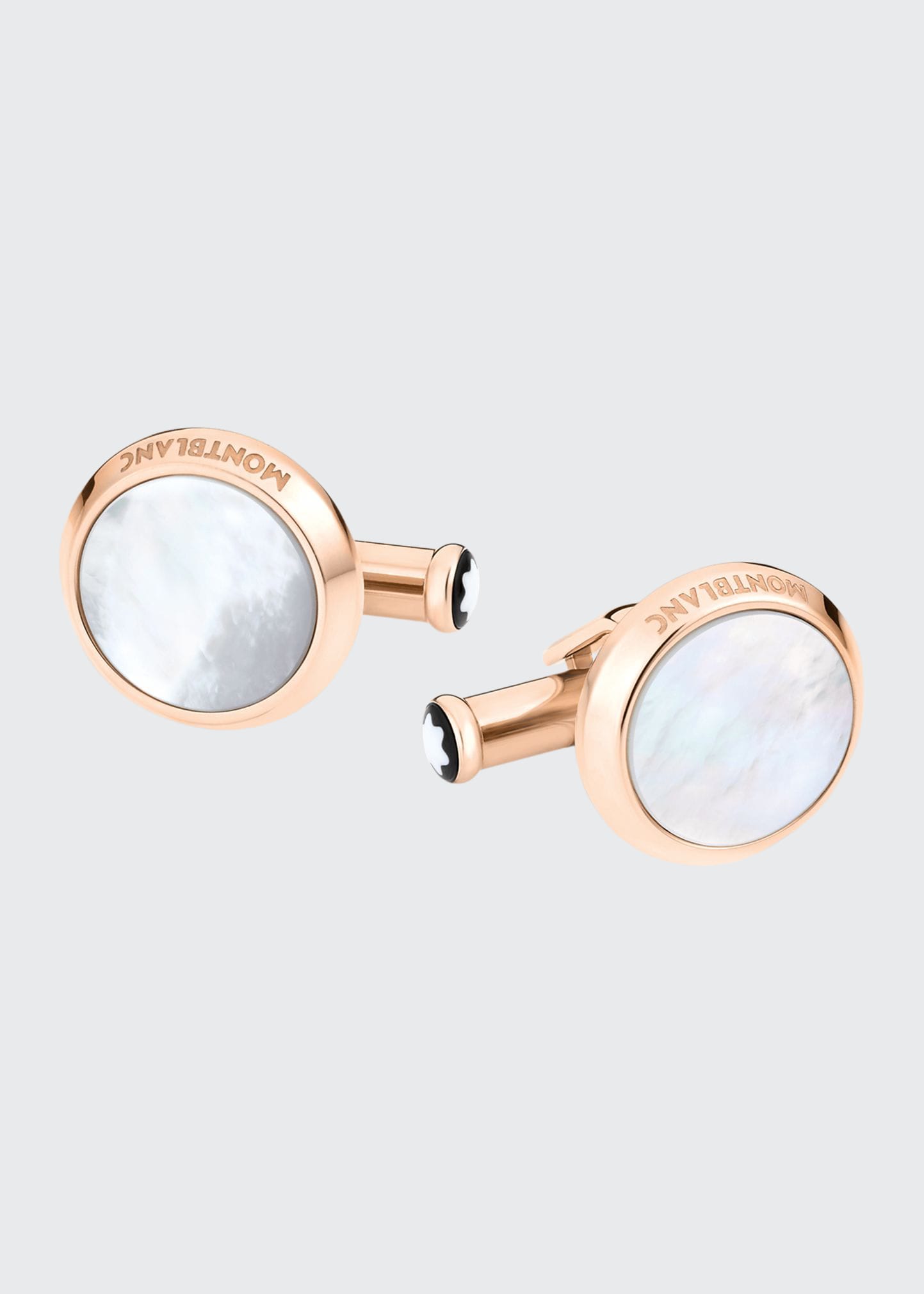 Montblanc Mother-of-Pearl Round Rose Golden Cuff Links