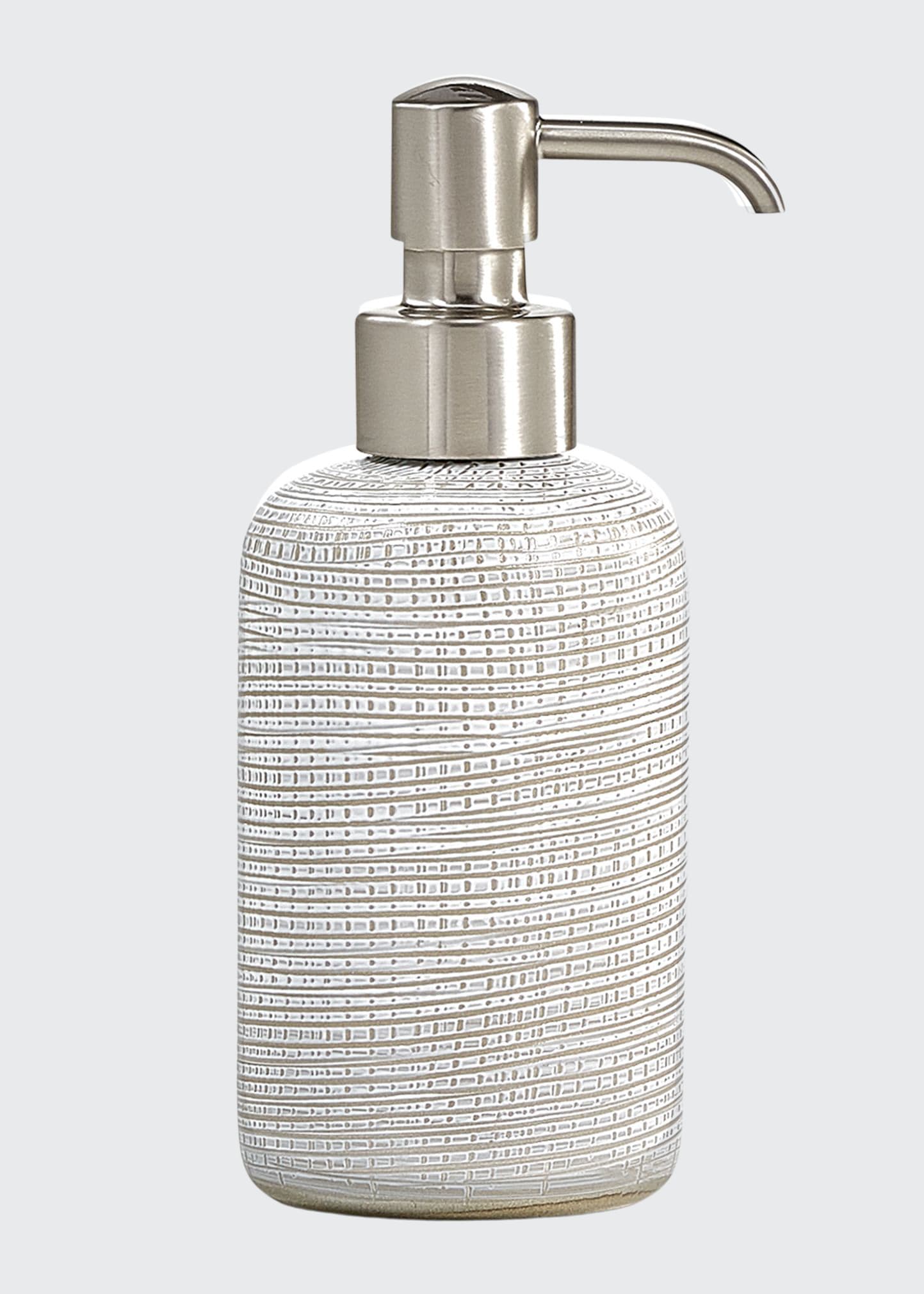 Labrazel Woven Platinum Pump Dispenser In Brushed Nickel