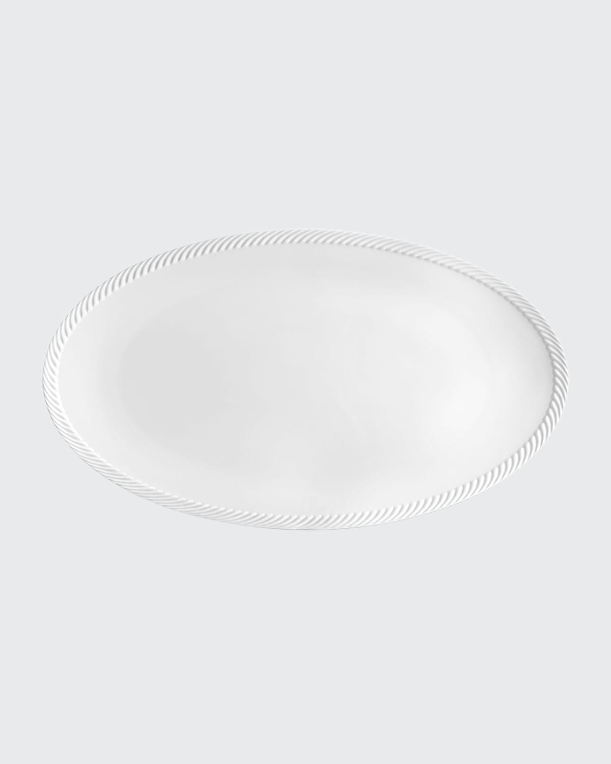 L'objet Corde Large Oval Platter, White