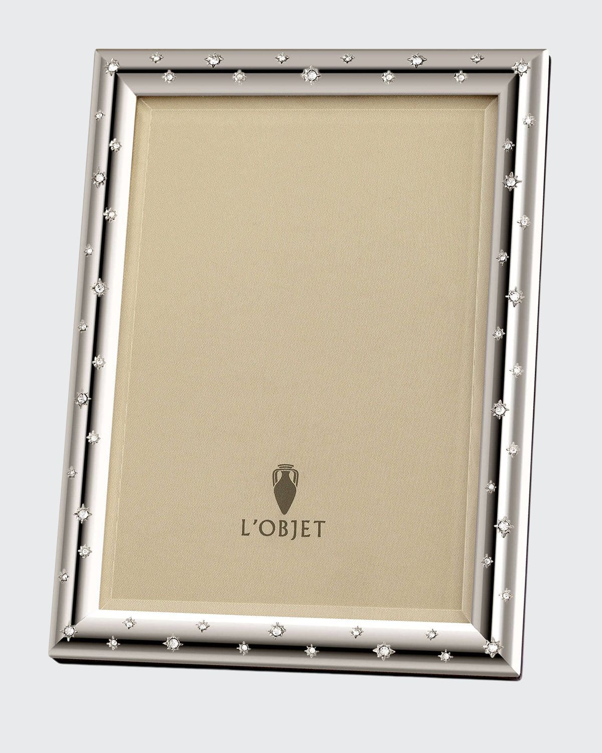 Shop L'objet Stars Platinum Picture Frame, 5" X 7" In Silver