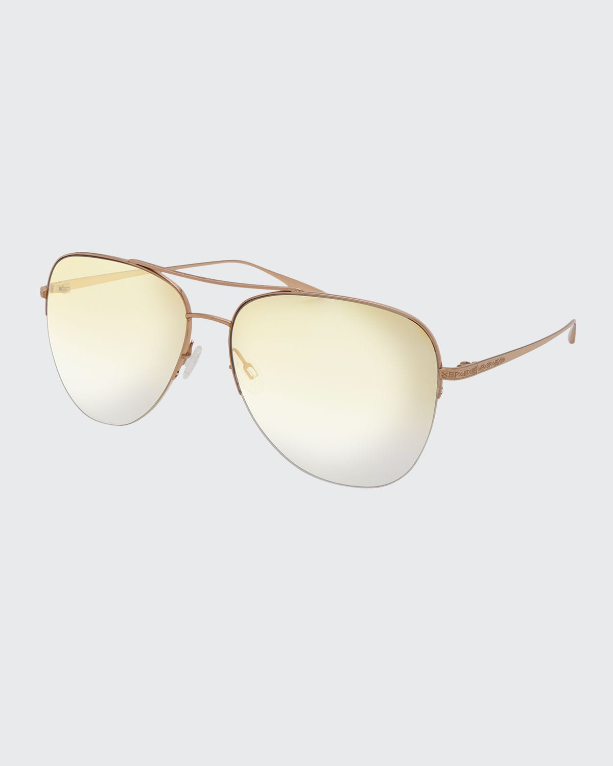 Barton Perreira Chevalier Titanium Aviator Sunglasses In Gold