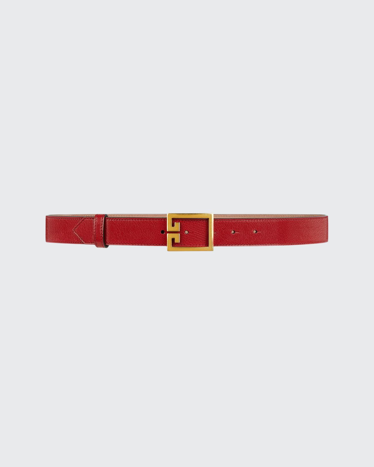 Givenchy Calfskin Leather Belt W/ Double-g Logo Buckle In Brown