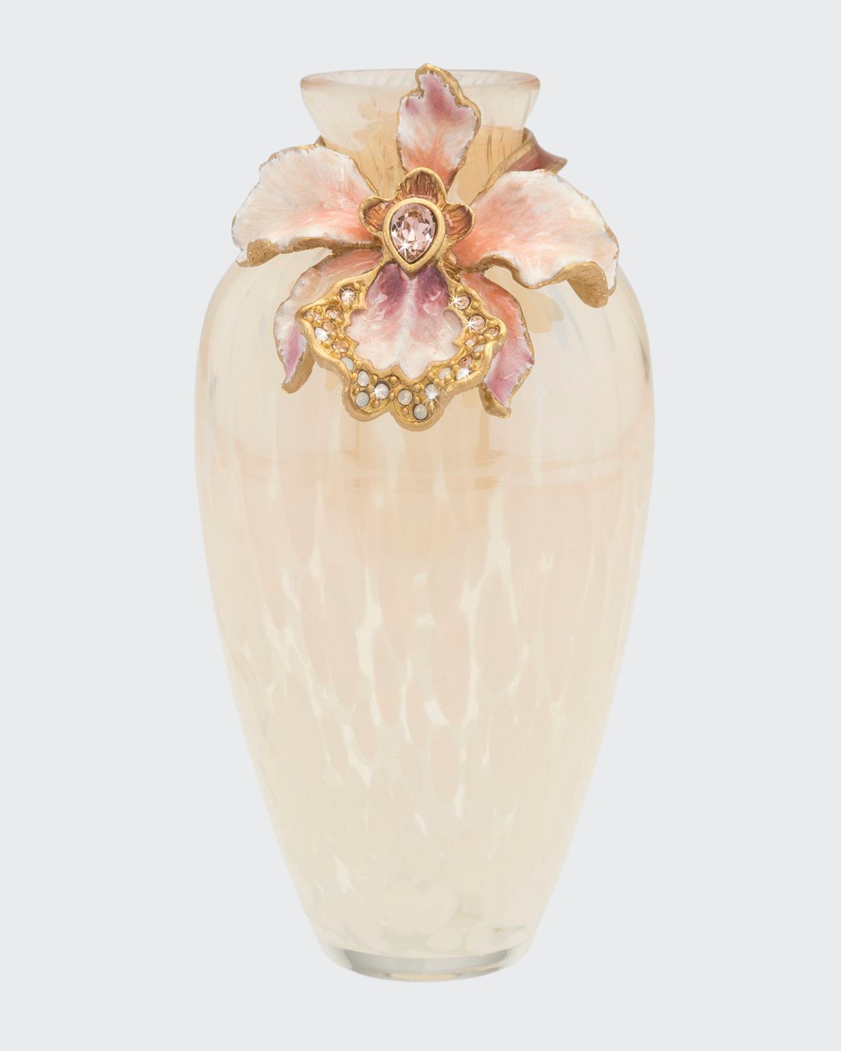 Jay Strongwater Orchid Mini Vase In Multi