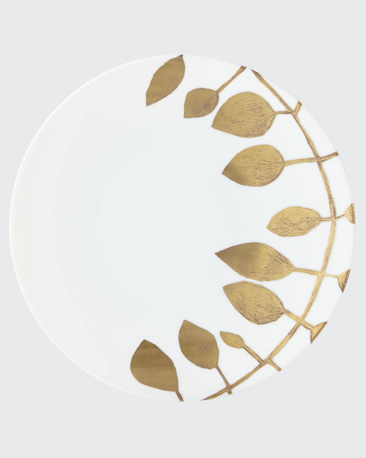 Haviland & Parlon Daphne White Gold-leaf Dinner Plate