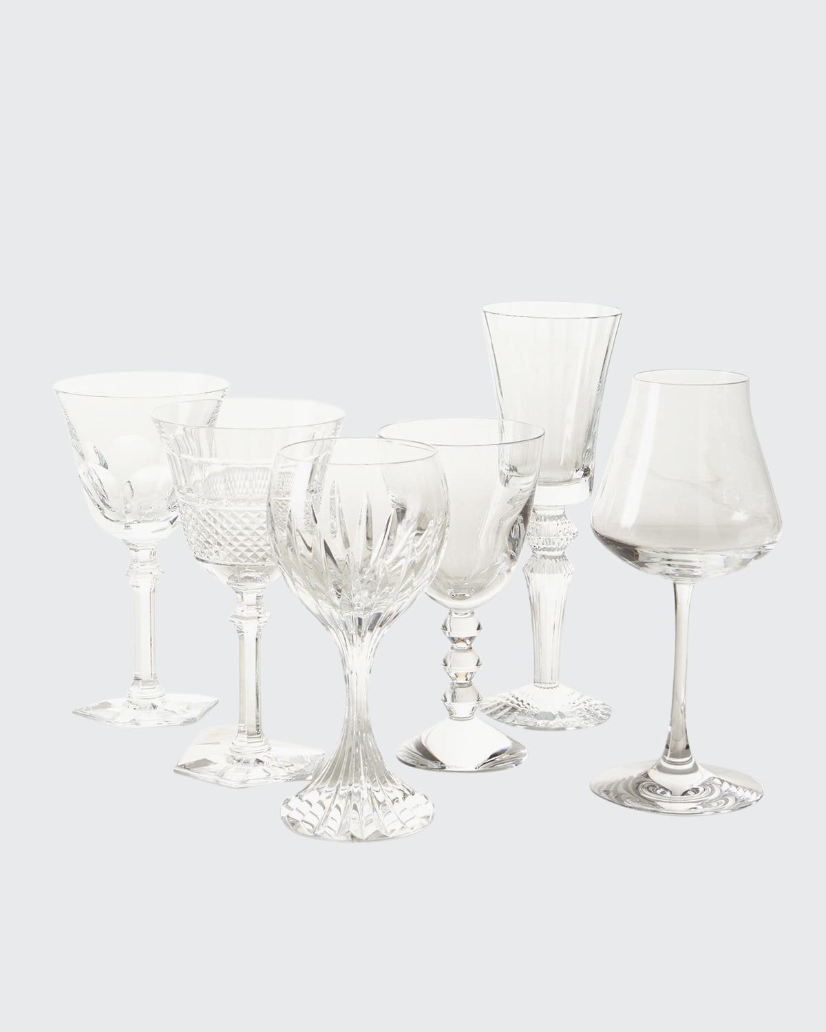 Baccarat Box Of Assorted Wine Glasses, Set Of 6 In Clear