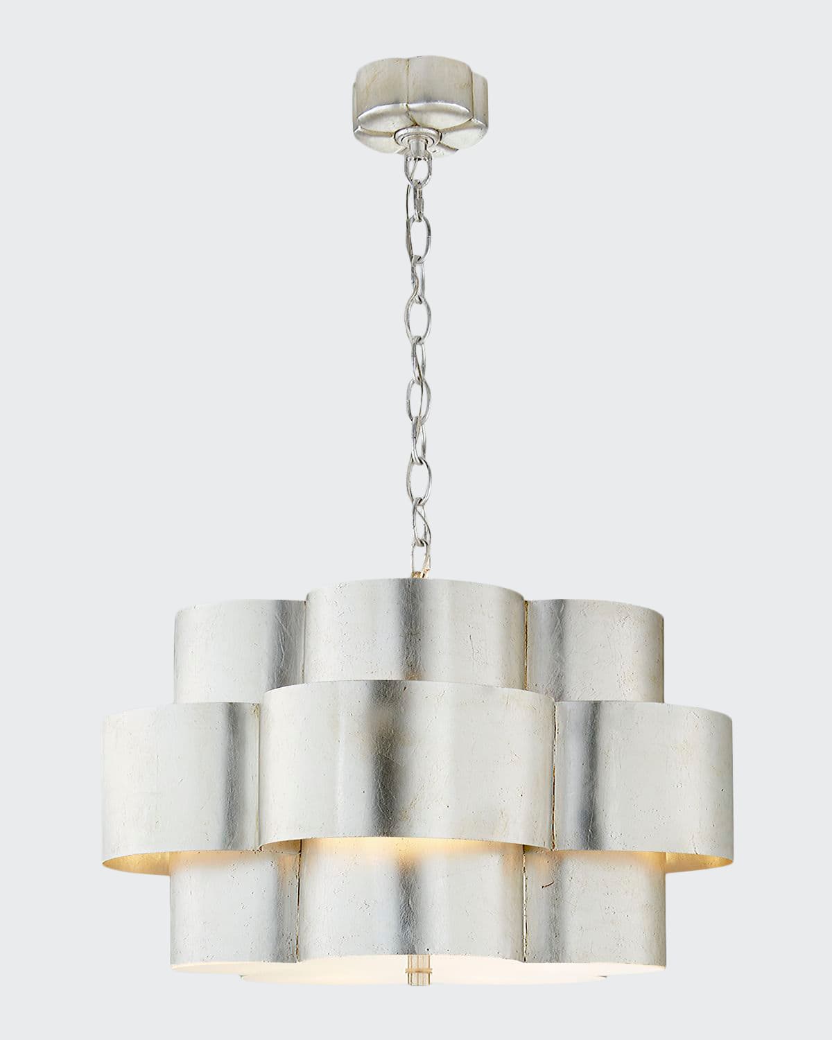 Aerin Arabelle Hanging Shade Light In Silver
