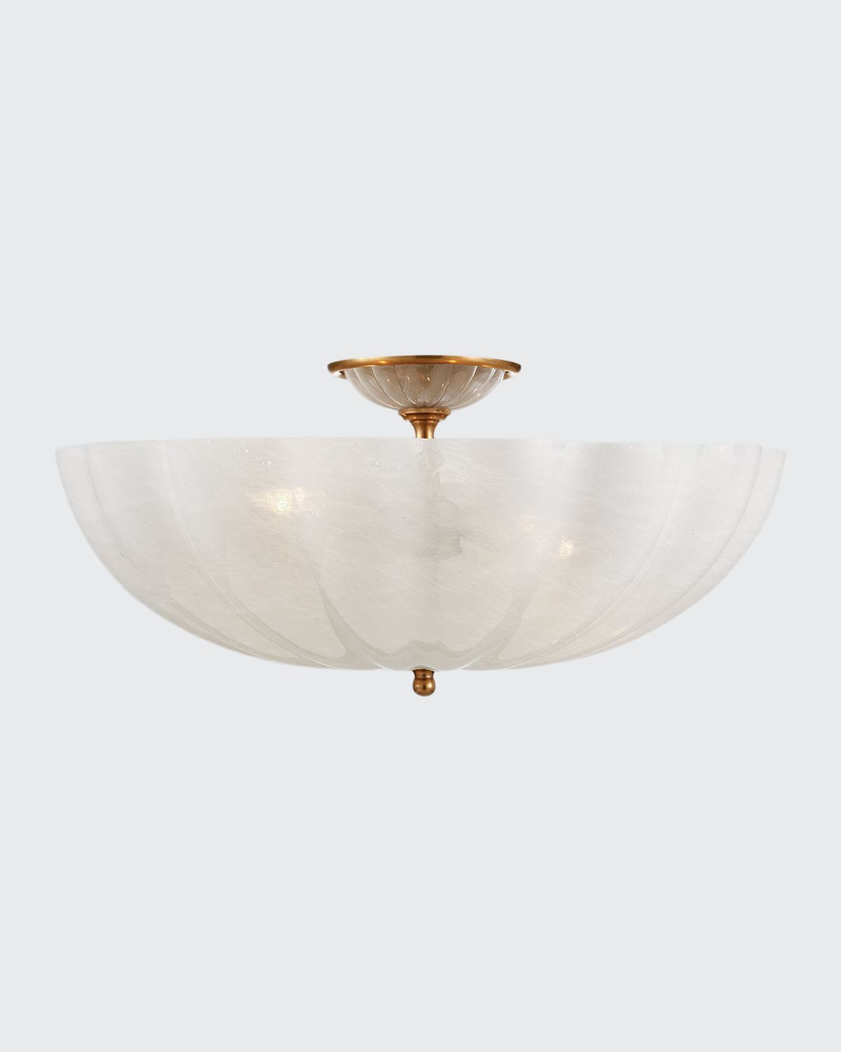 Aerin Rosehill Large Semi-flush Mount Light In Gold