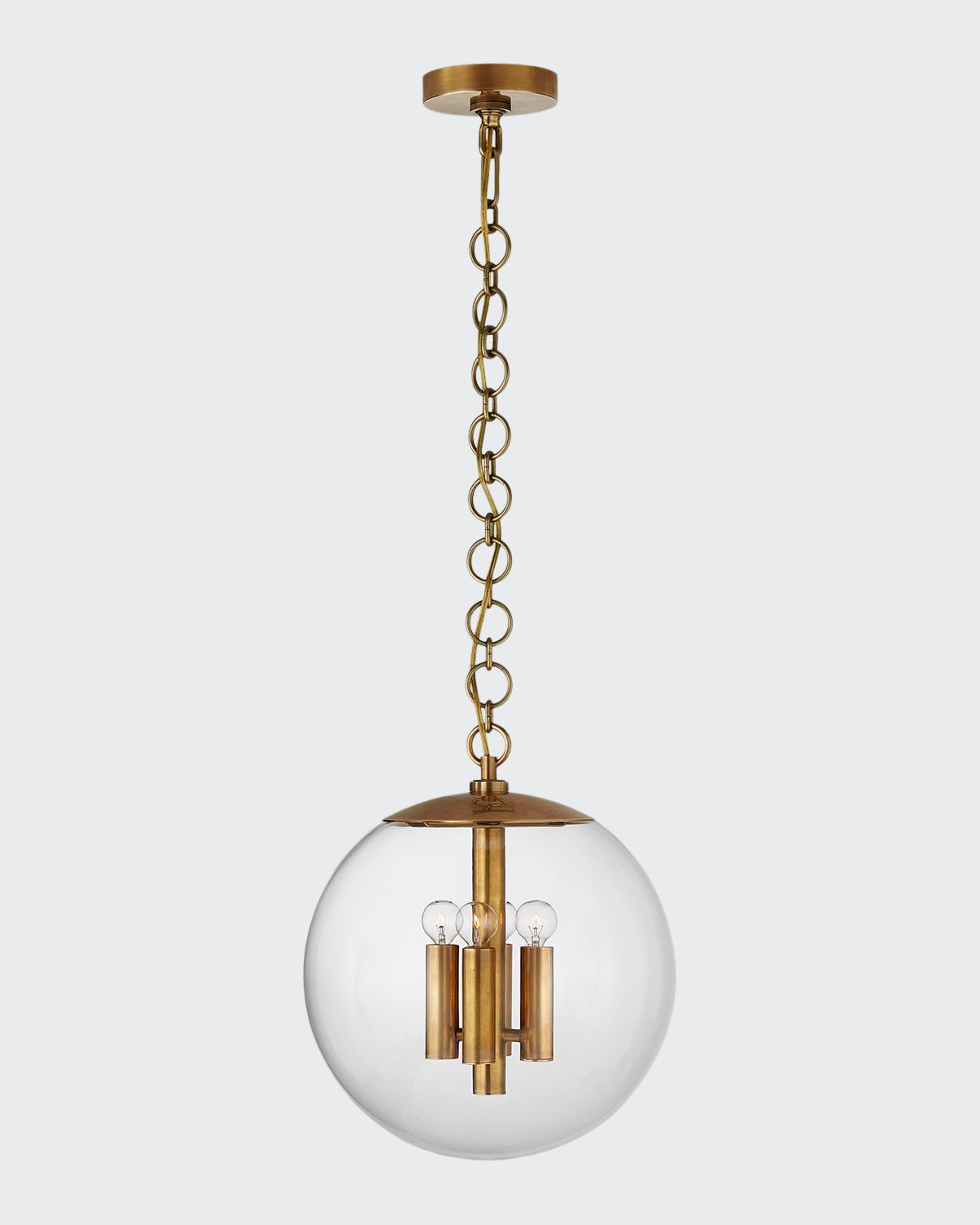 Shop Aerin Turenne Medium Globe Pendant By  In Polished Nickel