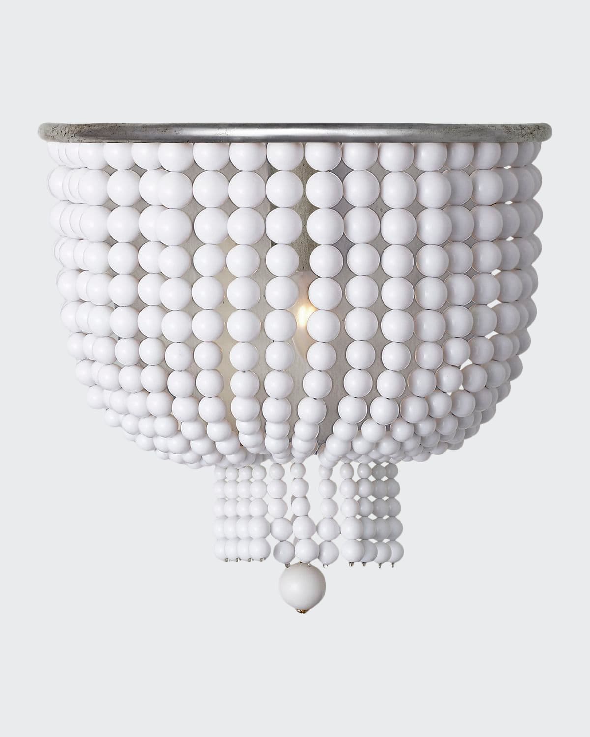 Aerin Jacqueline Medium Sconce In White And Silver