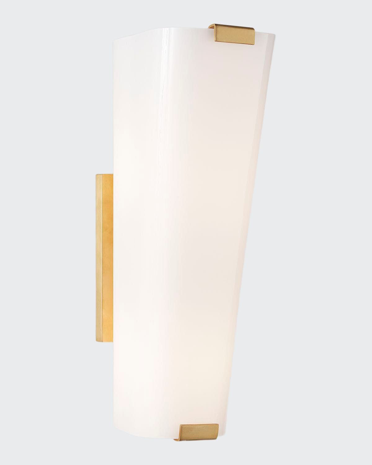 Aerin Alpine Single Sconce In White And Gold