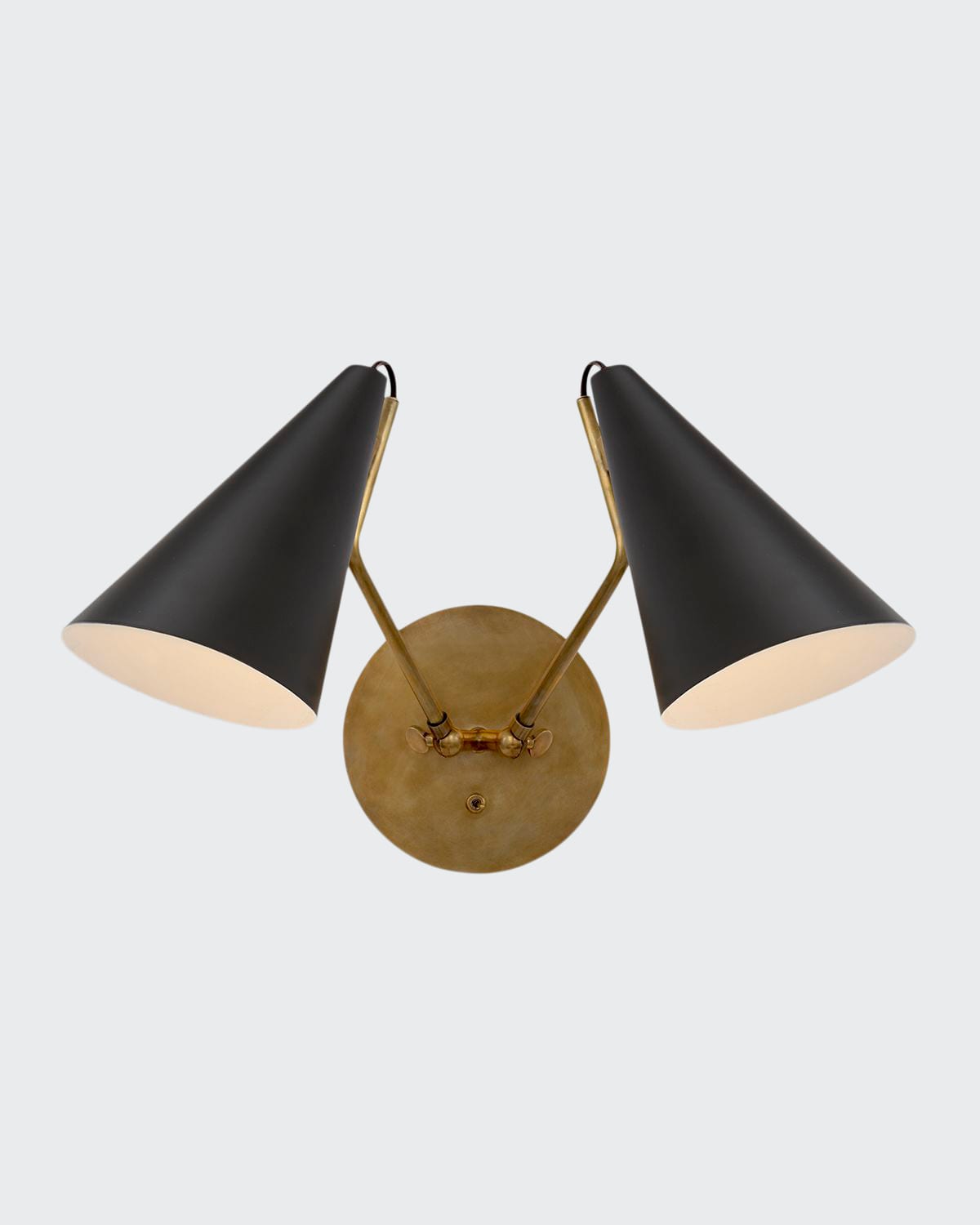 Aerin Clemente Double Sconce In Black And Gold
