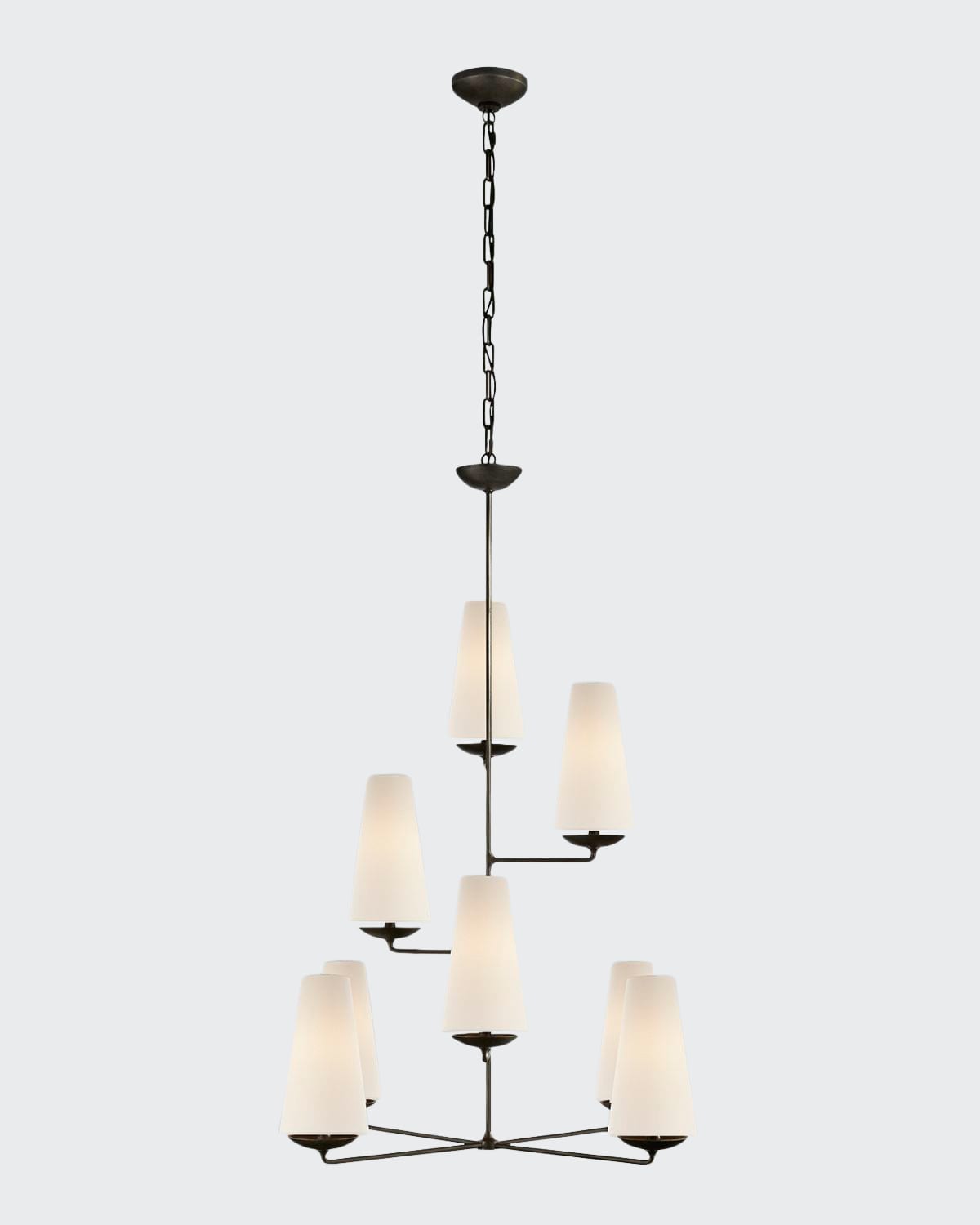 Aerin Fontaine Vertical 8-light Chandelier In Black