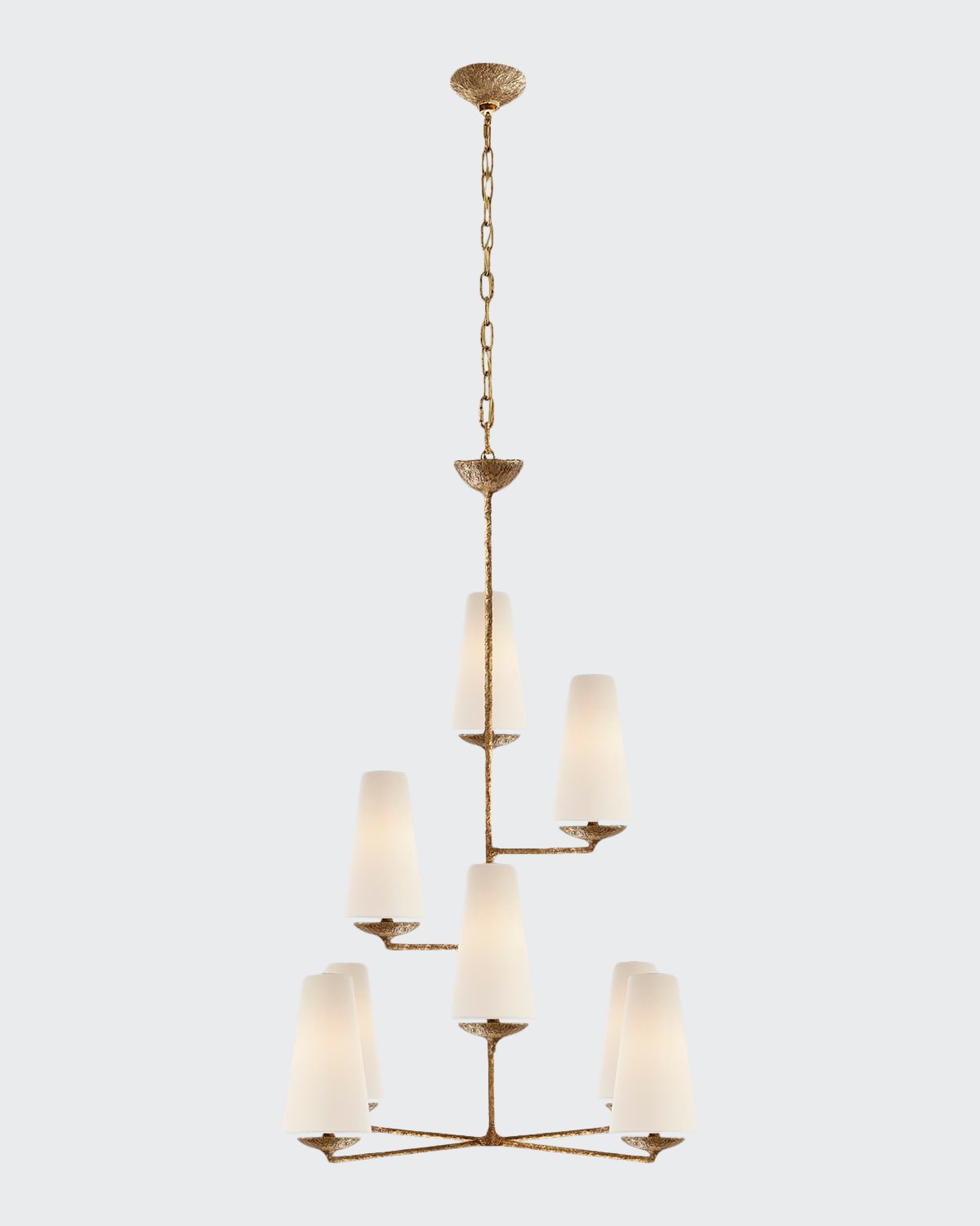 Aerin Fontaine Vertical 8-light Chandelier In Aged Iron