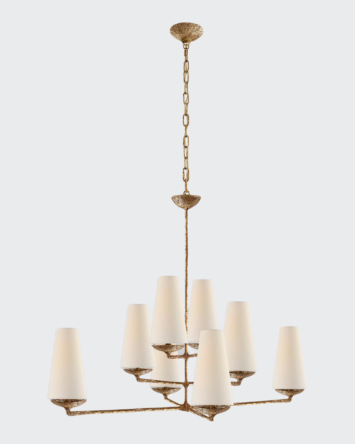 Aerin Fontaine Large Offset Chandelier In Aged Iron