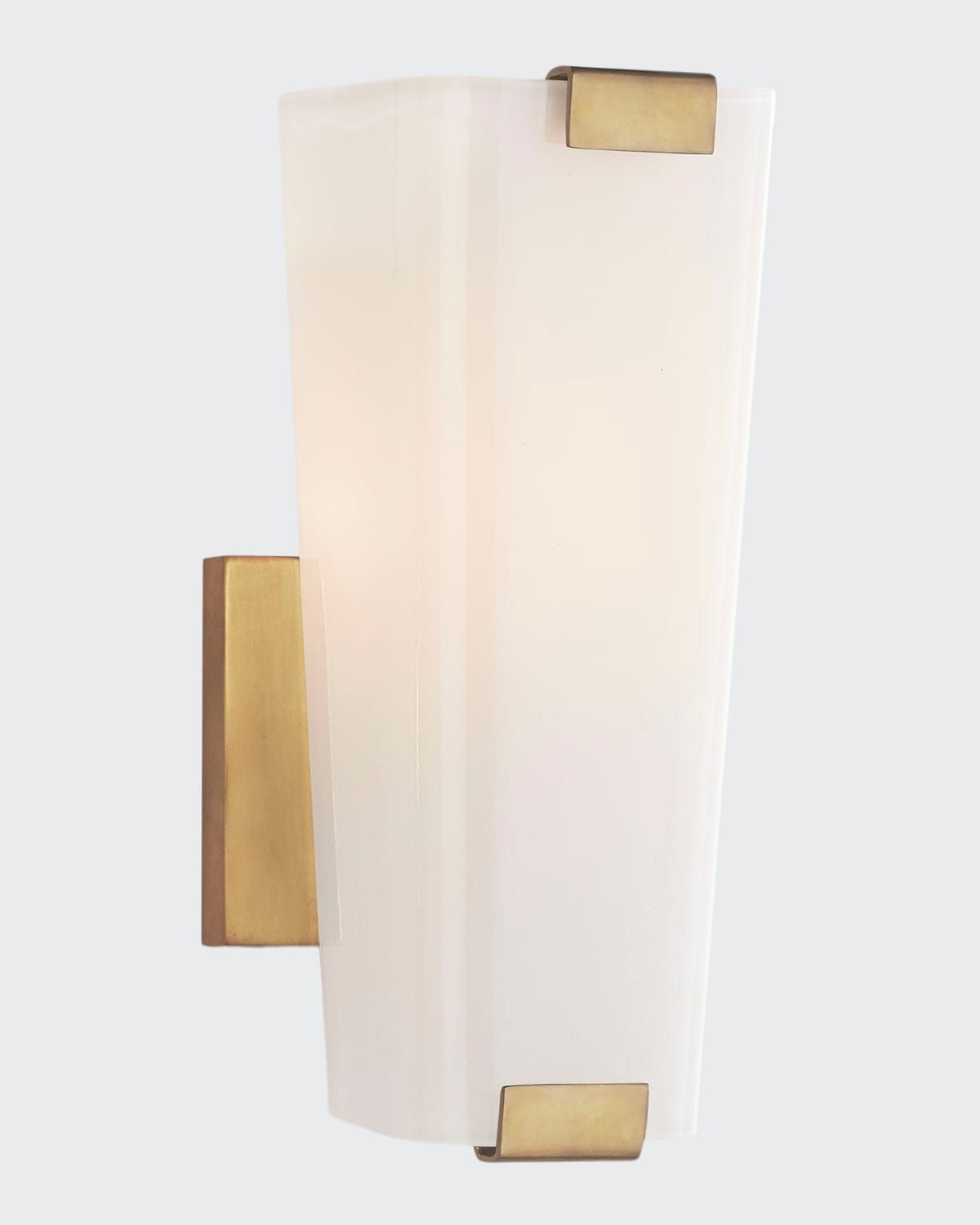 Aerin Alpine Small Single Sconce In White And Gold